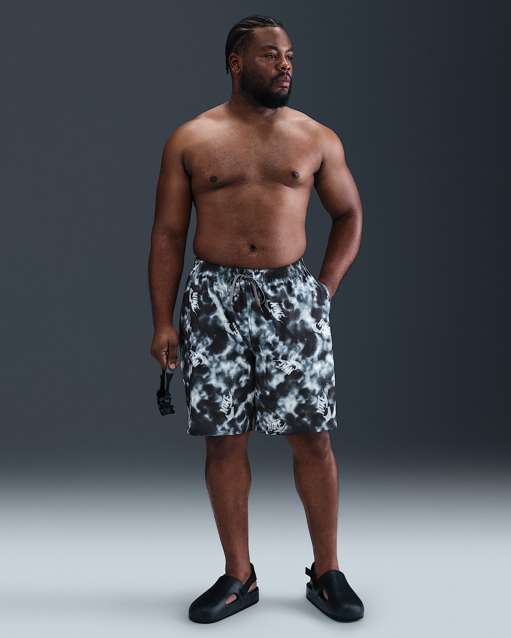 Nike Swim Breaker Men's 9" Fully Lined Volley Shorts (Extended Sizing) - Wolf Grey