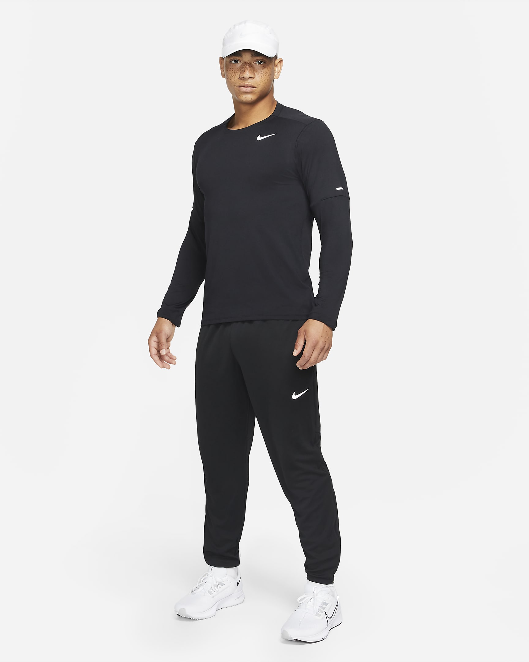 Nike Element Men's Dri-FIT Running Crew Top - Black