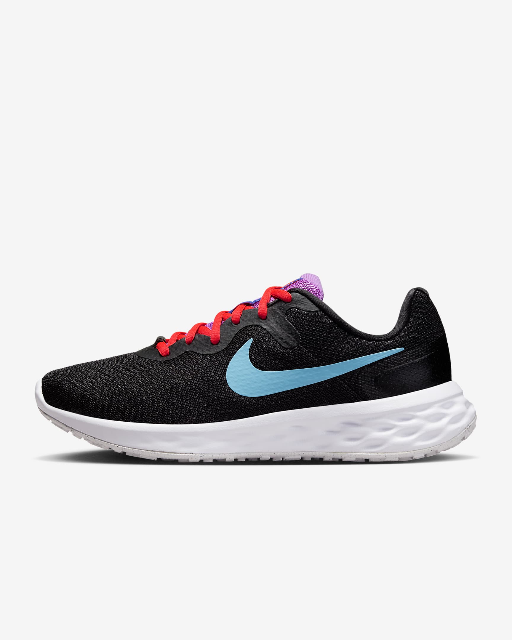 Nike Revolution 6 Women's Road Running Shoes - Black/Bright Crimson/Fuchsia Dream/Baltic Blue