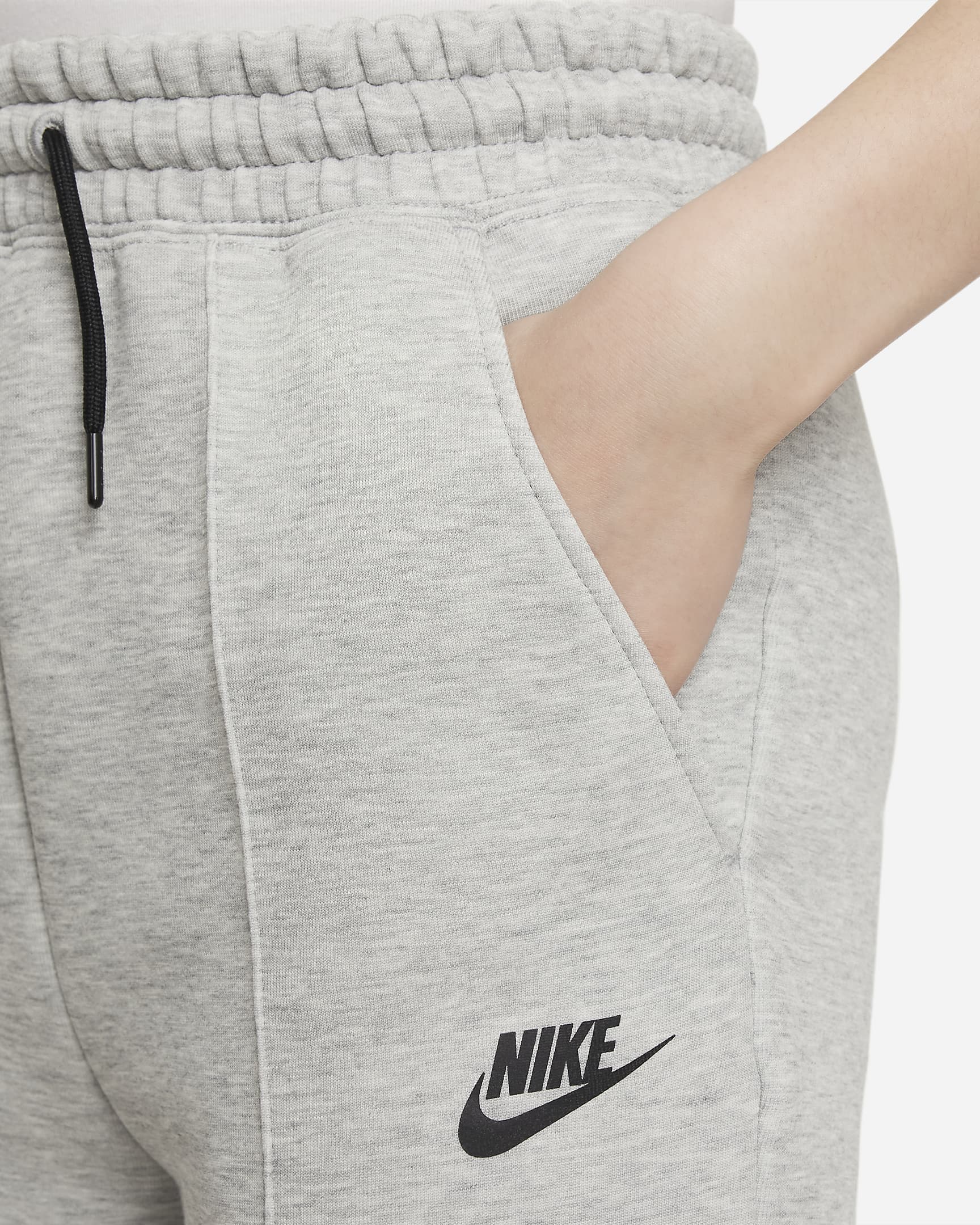 Nike Sportswear Tech Fleece Older Kids' (Girls') Joggers - Dark Grey Heather/Black/Black