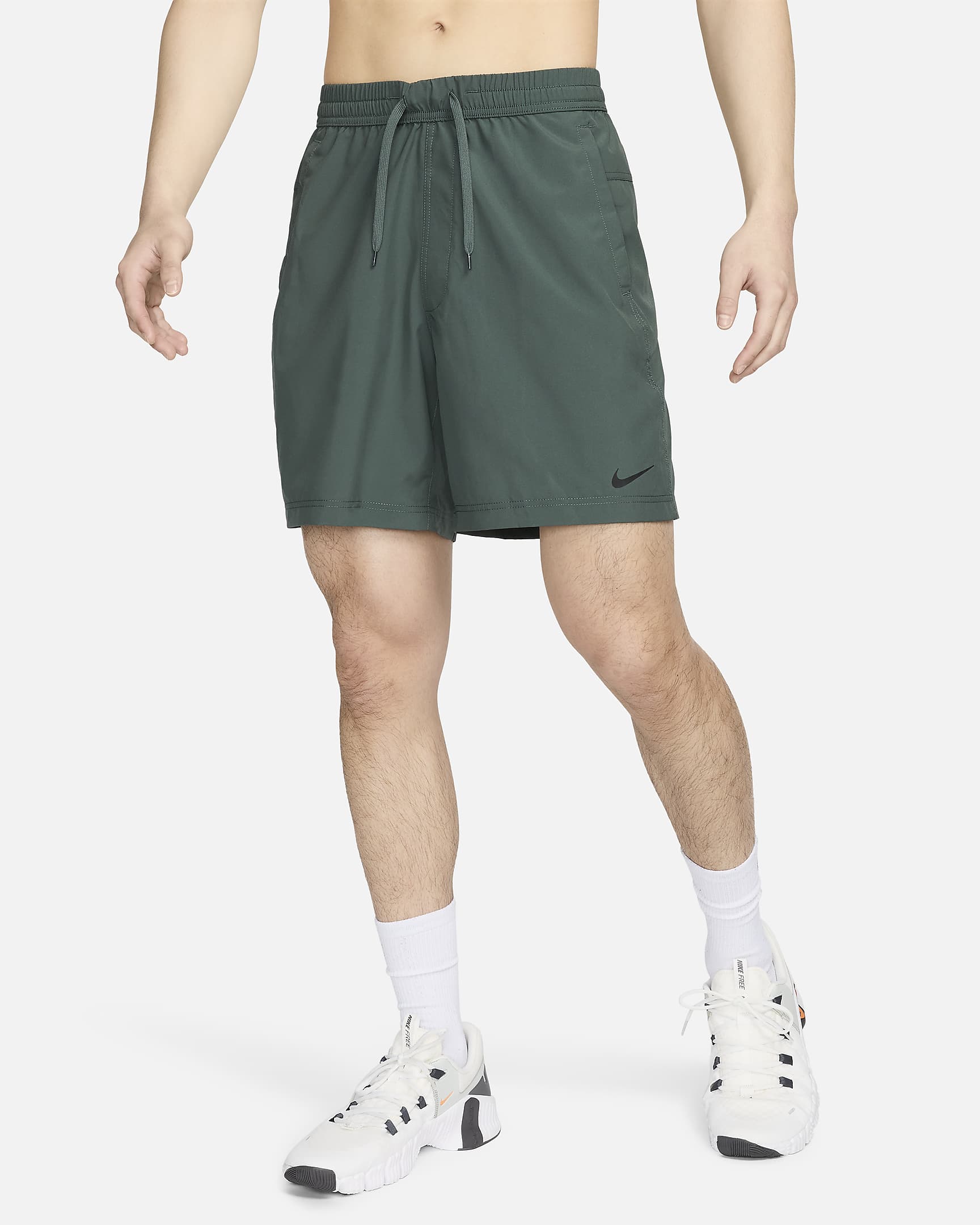 Nike Dri-FIT Form Men's 18cm (approx.) Unlined Versatile Shorts - Vintage Green/Black