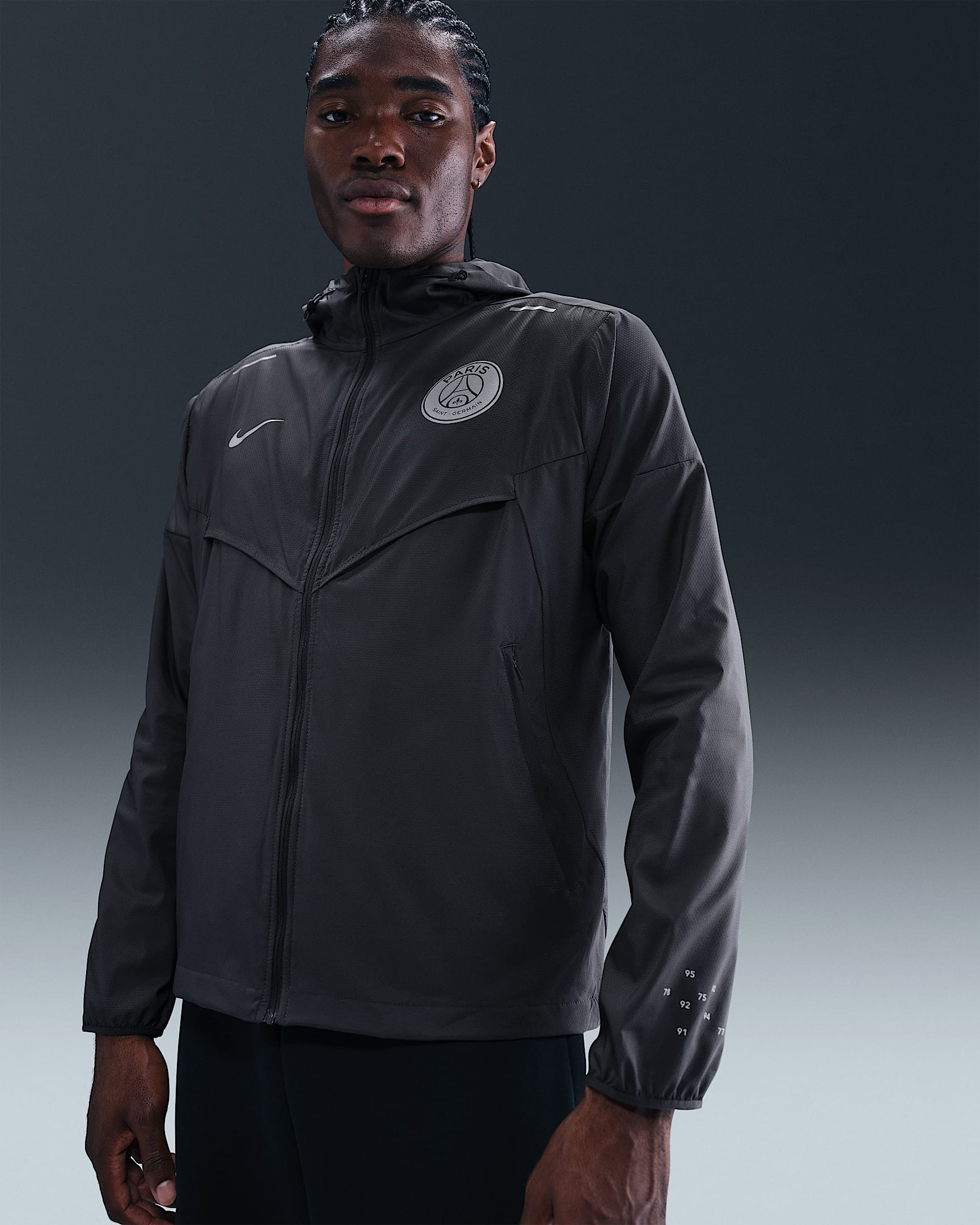 Paris Saint-Germain Impossibly Light Windrunner Men's Nike Football Jacket - Anthracite/Particle Grey