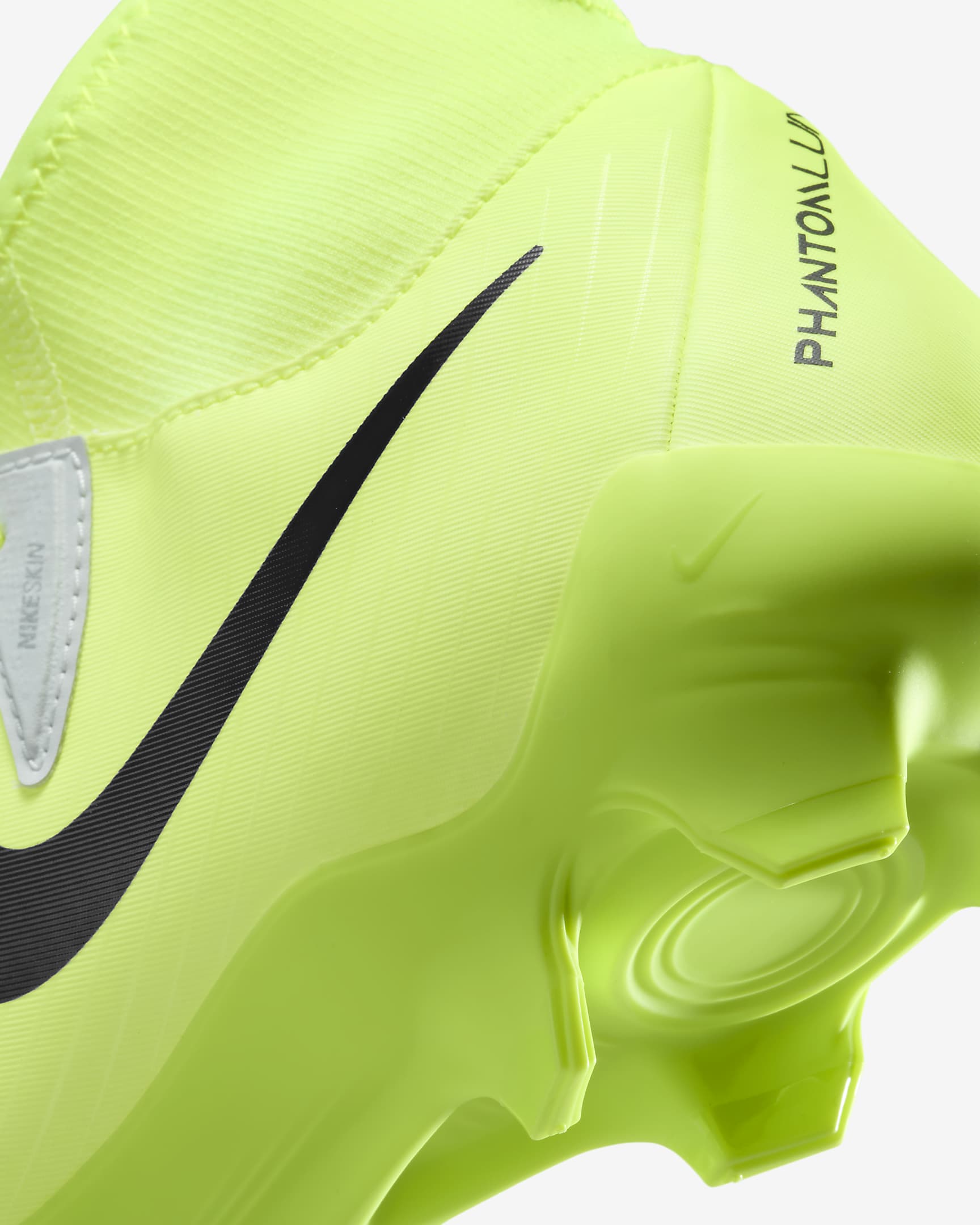 Nike Phantom Luna 2 Academy Botes de futbol de perfil alt per a terrenys diversos - Platejat metal·litzat/Volt/Negre