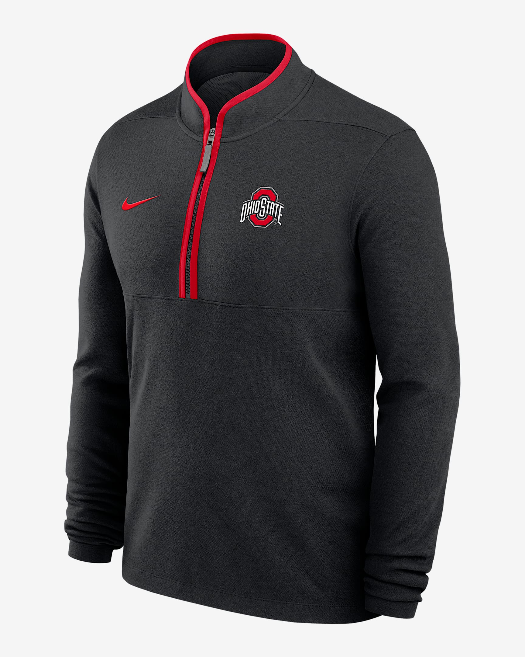 Ohio State Victory Men's Nike Dri-FIT College 1/2-Zip Long-Sleeve Top - Black
