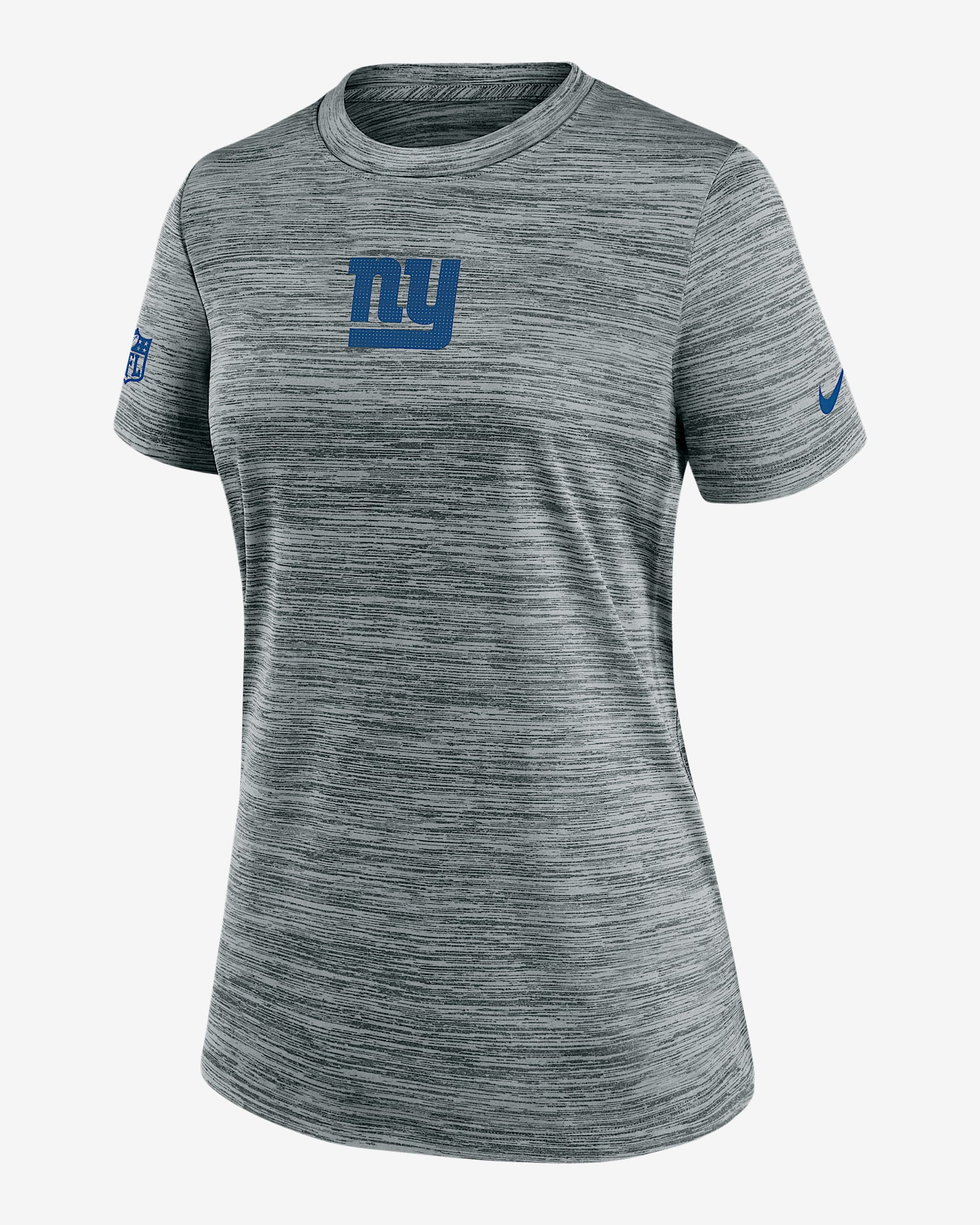 New York Giants Sideline Team Issue Velocity Women's Nike Dri-FIT NFL T-Shirt - Grey Heather