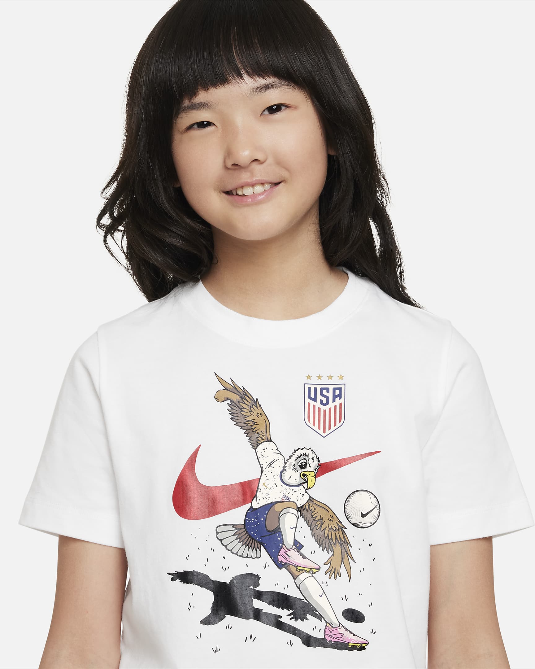 USWNT Mascot Big Kids' Nike Soccer TShirt.