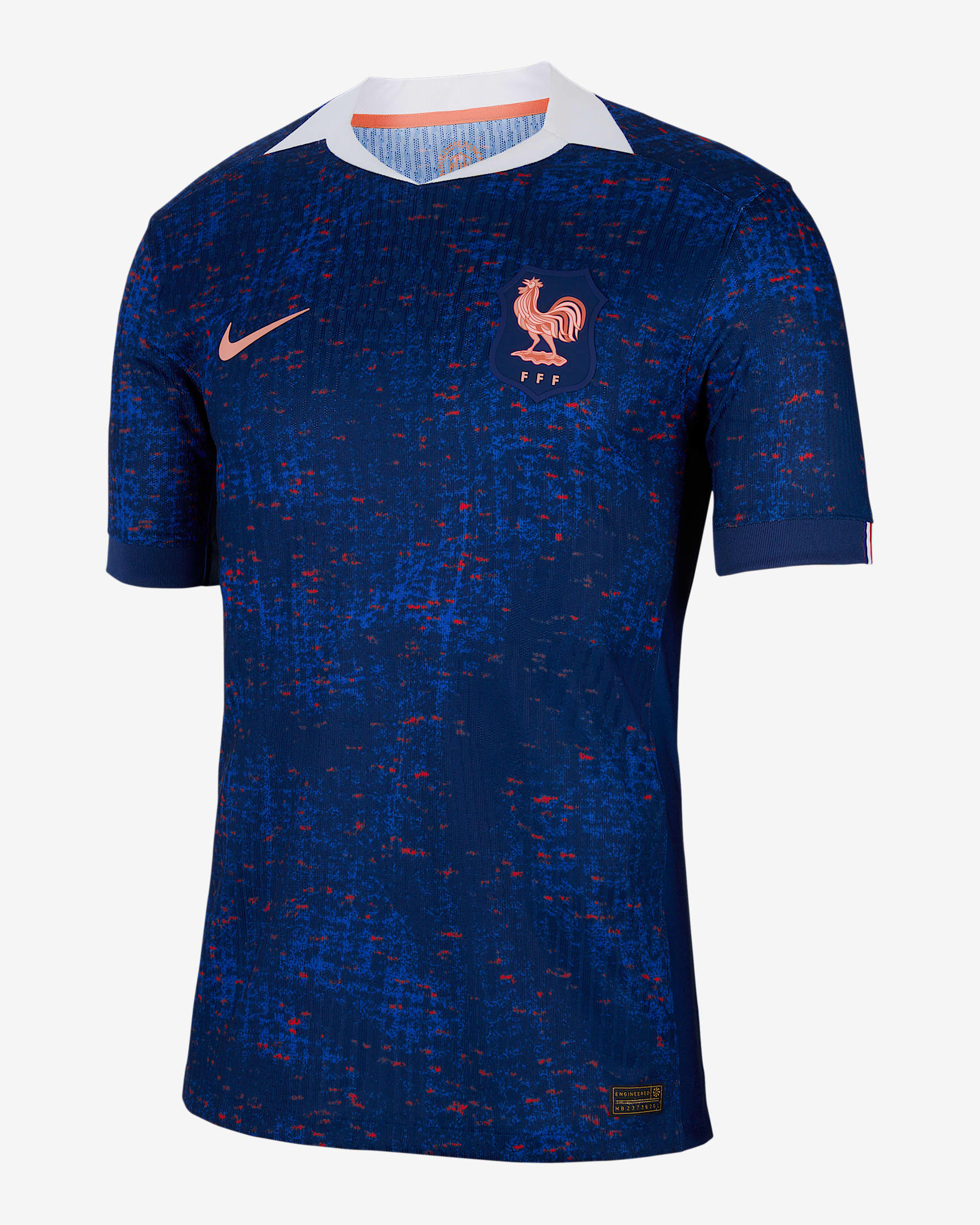 FFF 2025 Match Home (Women's Team) Men's Nike Dri-FIT ADV Football Authentic Shirt - Blue Void/Light Madder Root