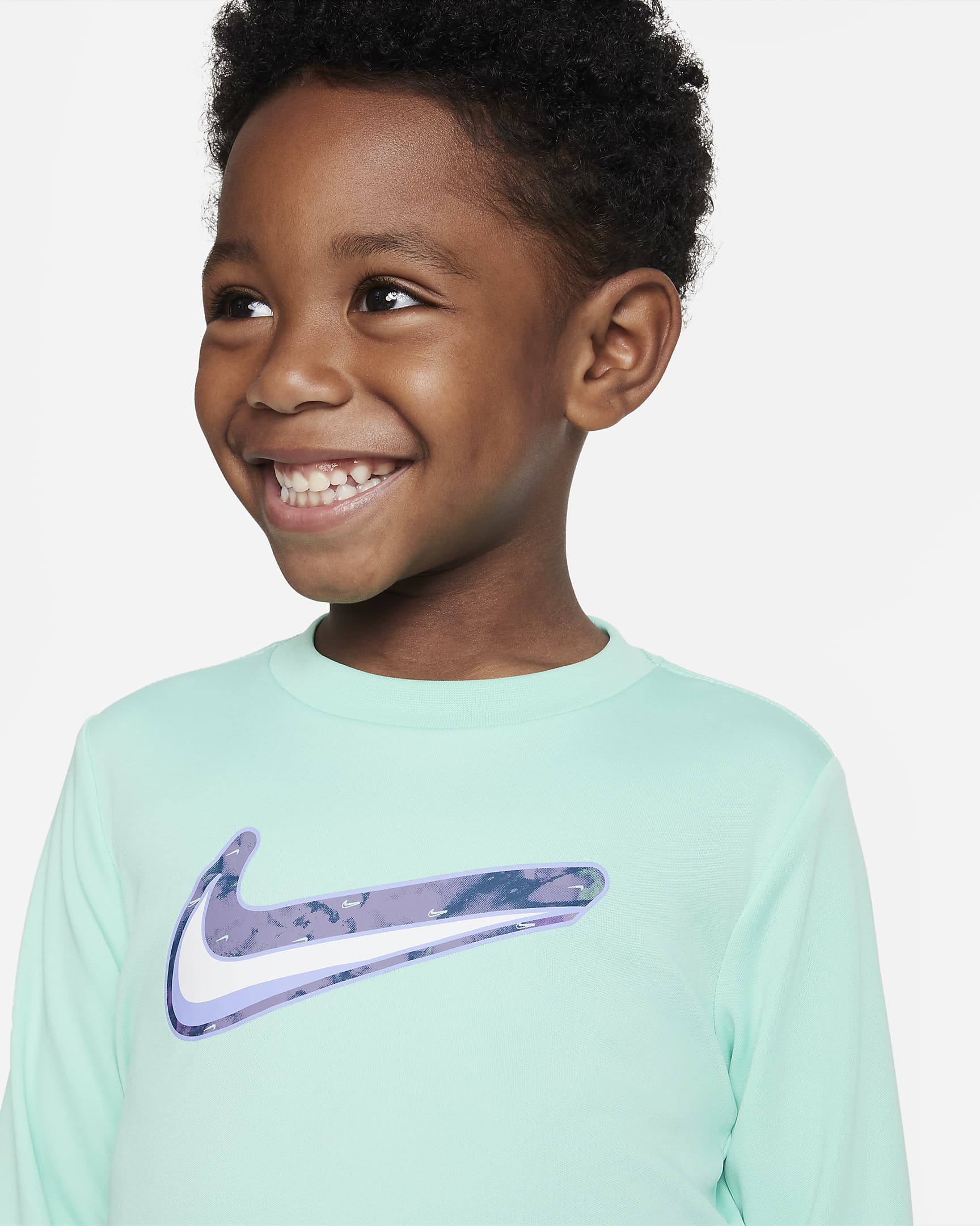 Nike Dri-FIT Textured Swoosh Long Sleeve Tee Toddler T-Shirt. Nike.com