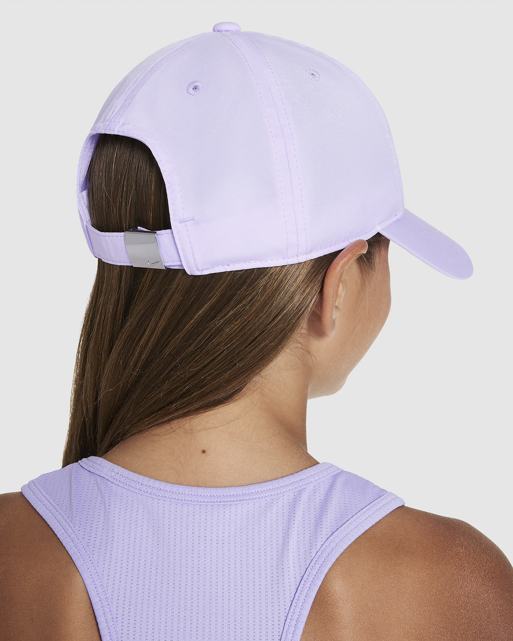 Nike Dri-FIT Club Kids' Unstructured Metal Swoosh Cap - Lilac Bloom