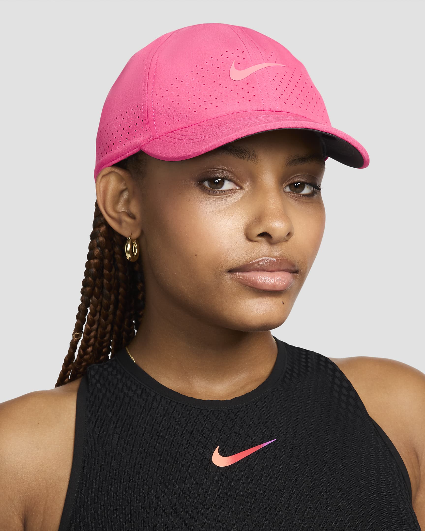 Nike Dri-FIT ADV Club Unstructured Tennis Cap - Aster Pink/Hot Punch