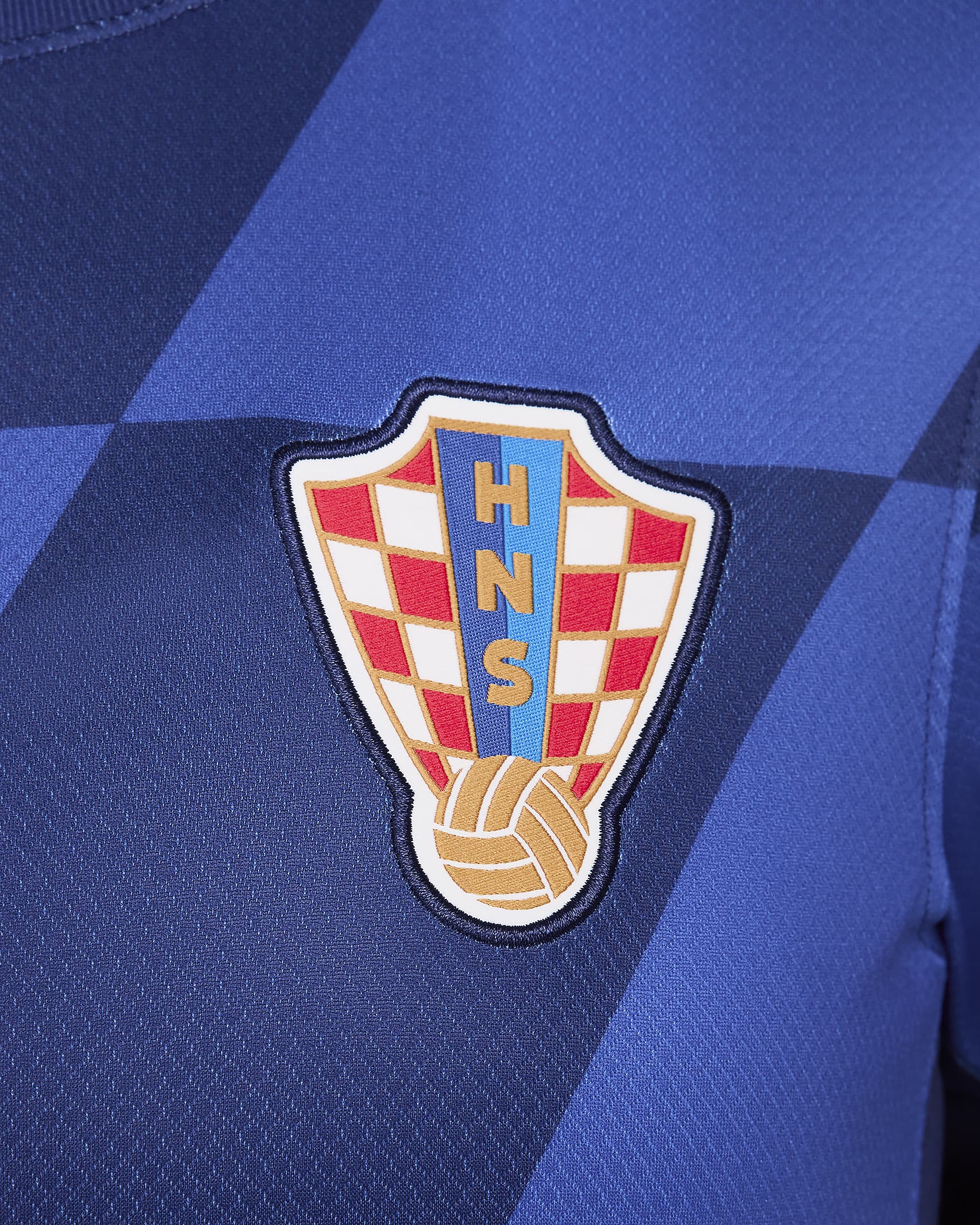 Horvátország 2024/25 Stadium idegenbeli Nike Dri-FIT női replika futballmez - Hyper Royal/Deep Royal Blue/University Red/Fehér