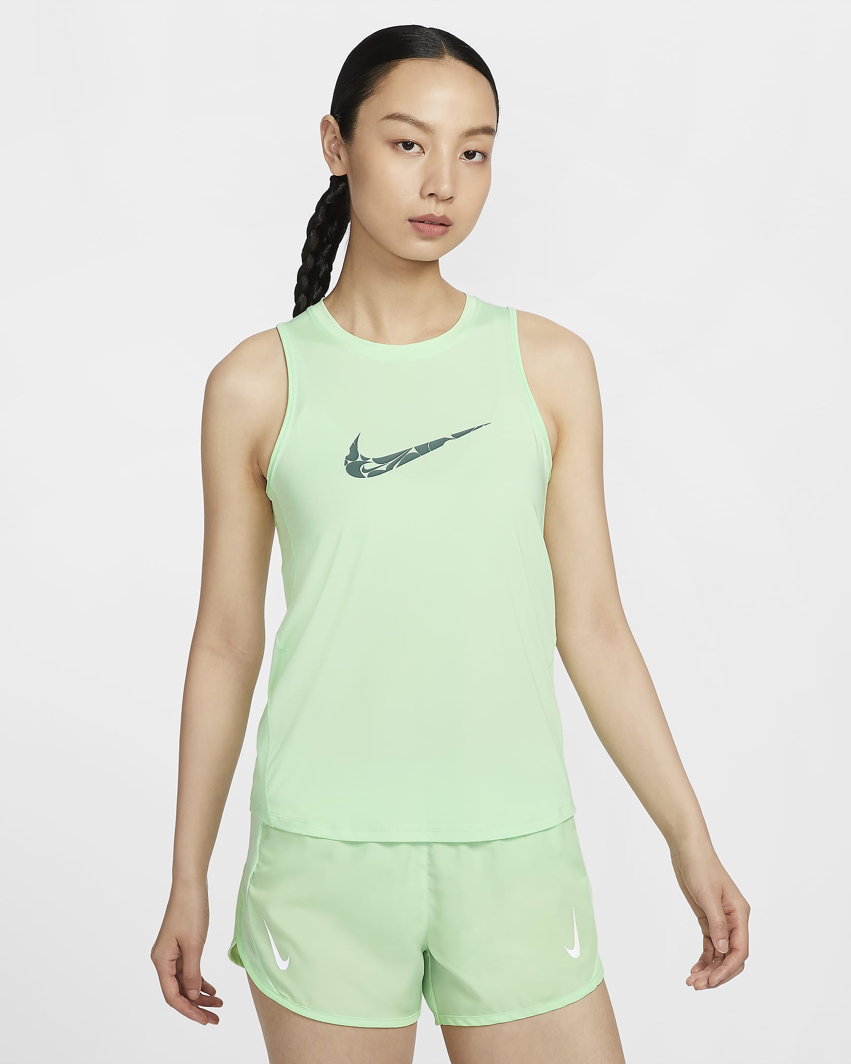 Nike One Women's Graphic Running Tank Top - Vapour Green/Bicoastal