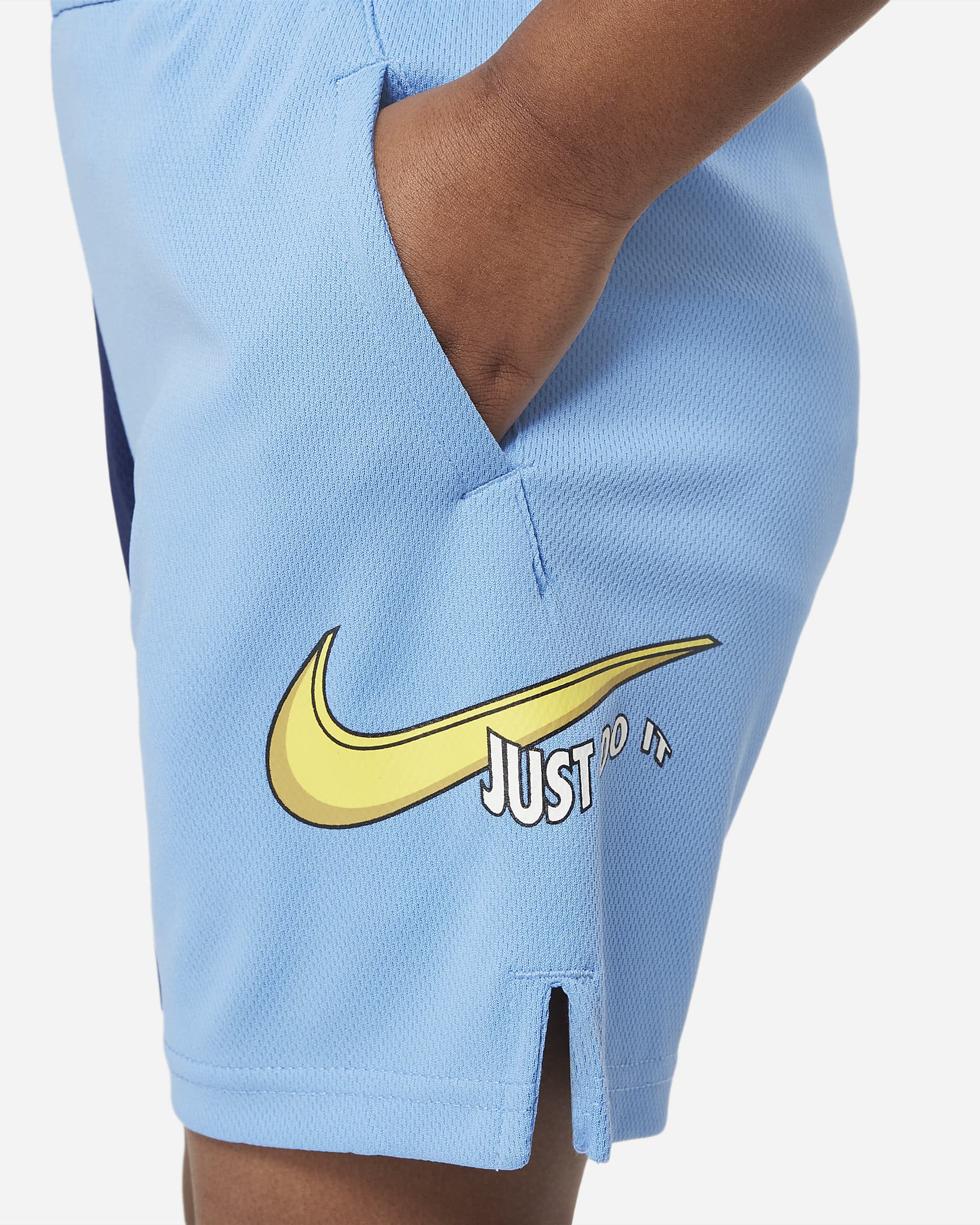 Nike Toddler Colorblock DriFIT Shorts.