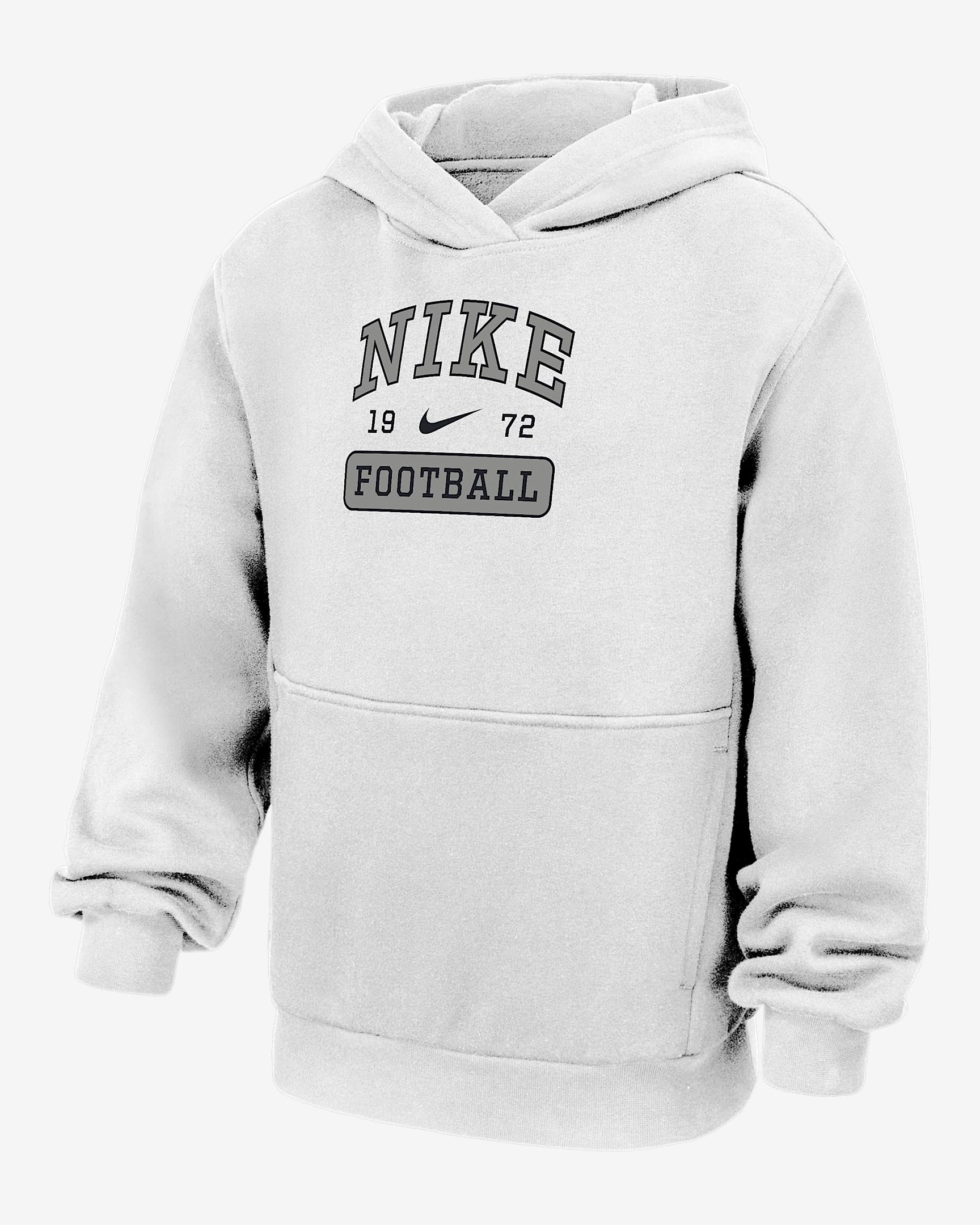 Nike Club Fleece Big Kids' Football Pullover Hoodie - White