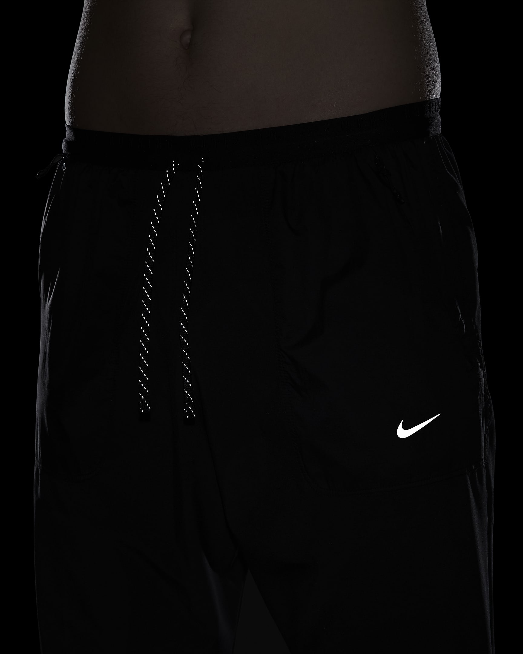 Nike Running Division Men's Dri-FIT ADV UV Running Trousers - Black/Black