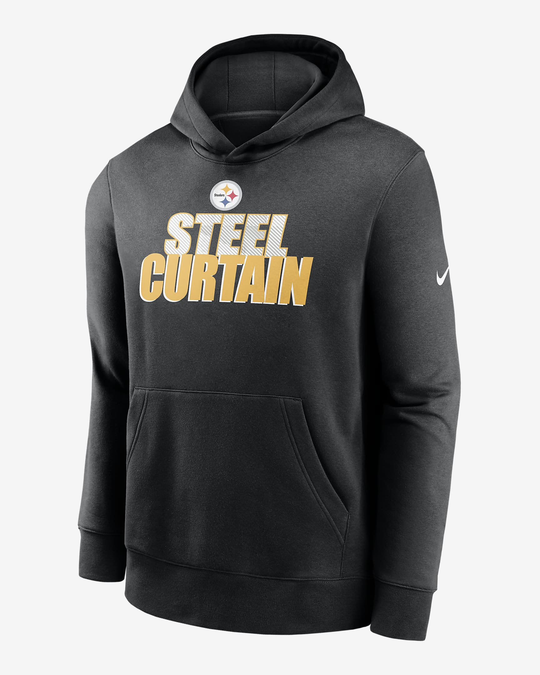 Nike Club Fleece (NFL Pittsburgh Steelers) Big Kids' (Boys') Hoodie - Black