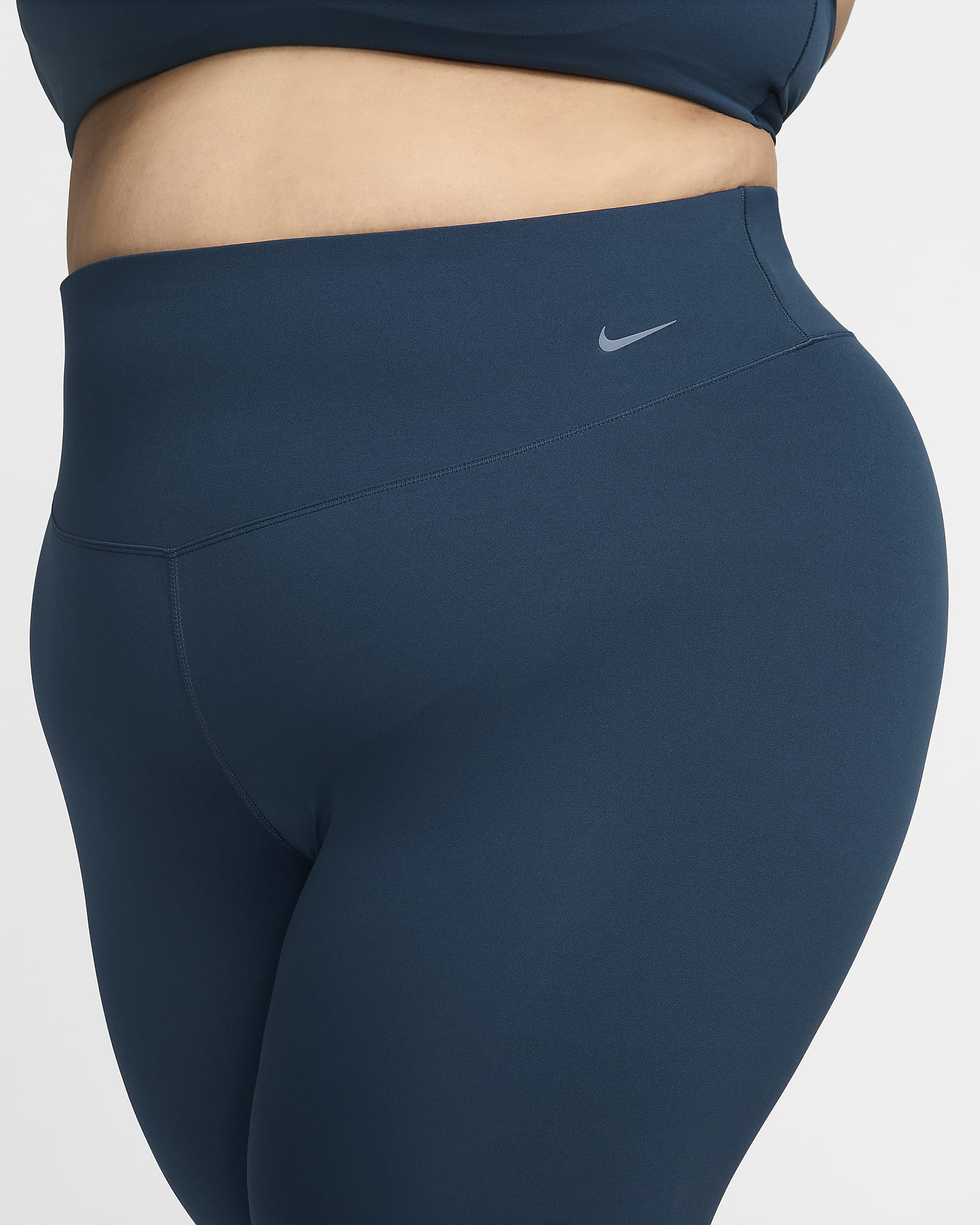 Nike Zenvy Women's Gentle-Support High-Waisted 7/8 Leggings (Plus Size) - Armoury Navy/Black