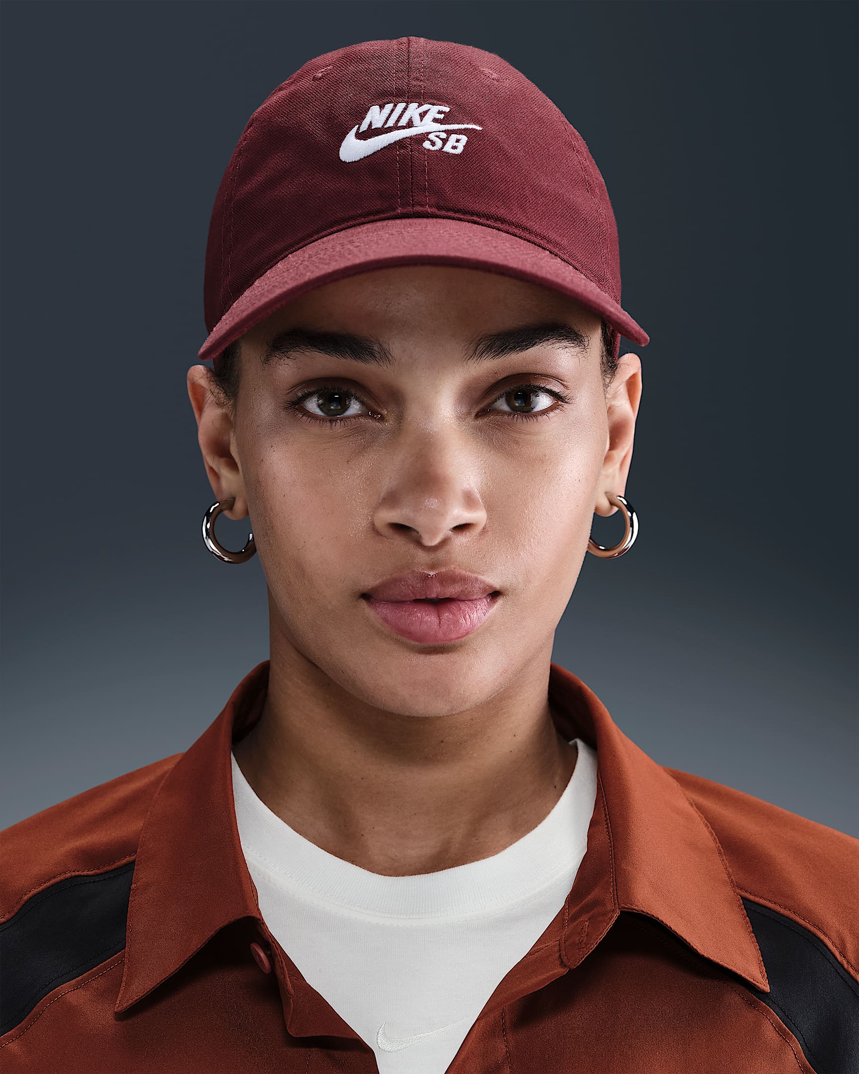 Nike SB Club Unstructured Skate Cap - Dark Team Red/White