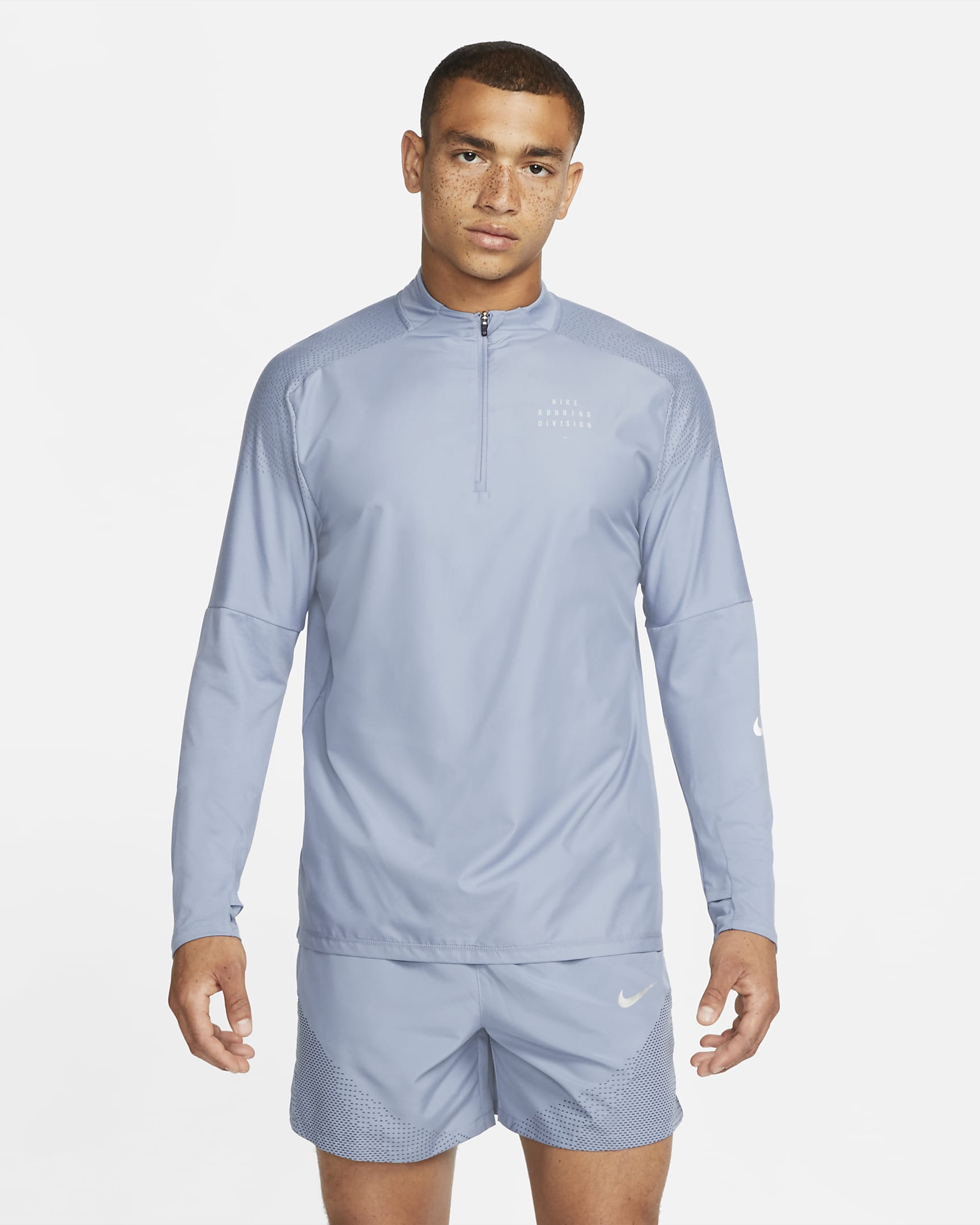 Prenda para la parte superior de running de medio cierre para hombre Nike Dri-FIT Running Division Flash Element - Pizarra cenizo