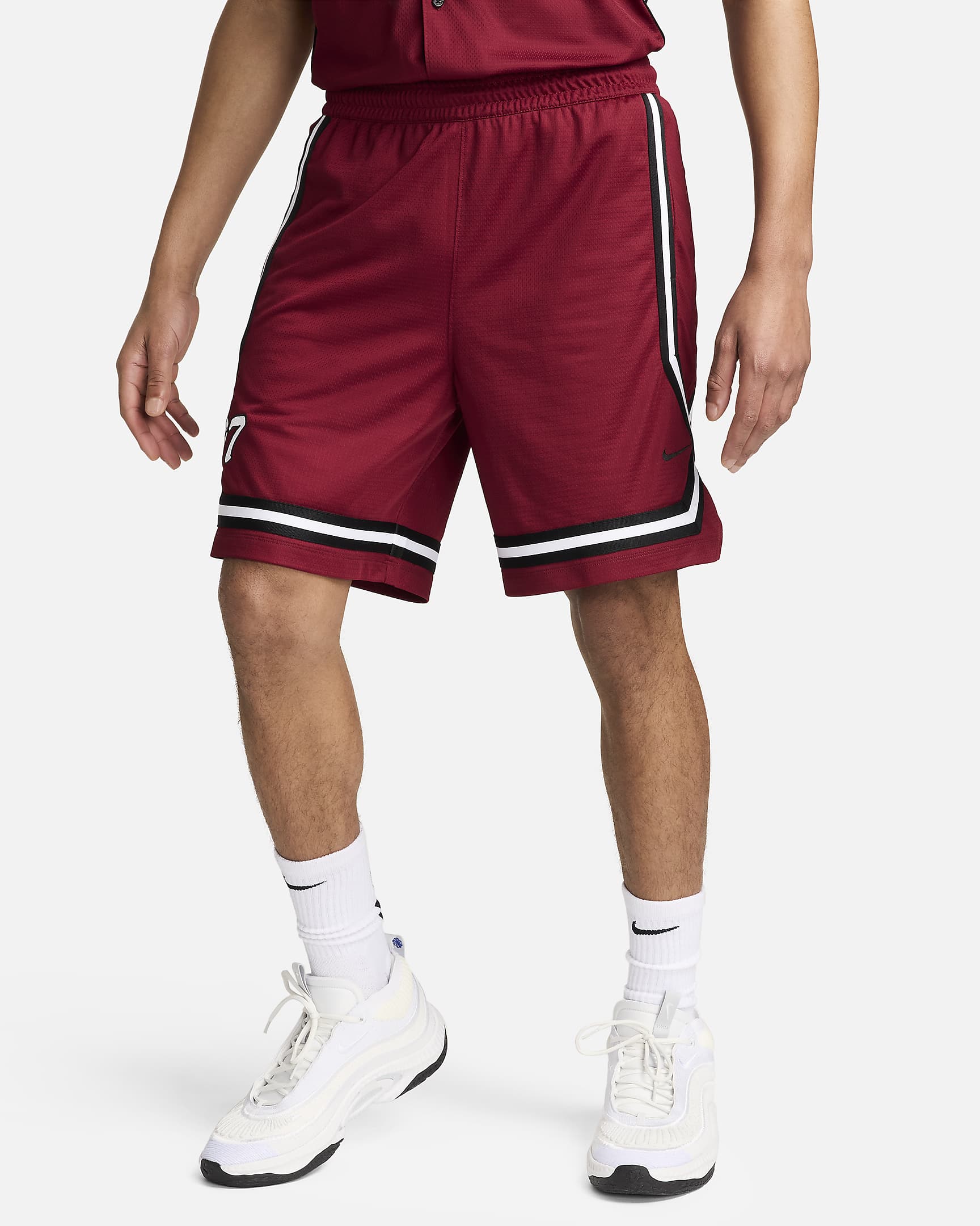 Basketshorts Nike DNA Crossover Dri-FIT 20 cm för män - Team Red/Svart