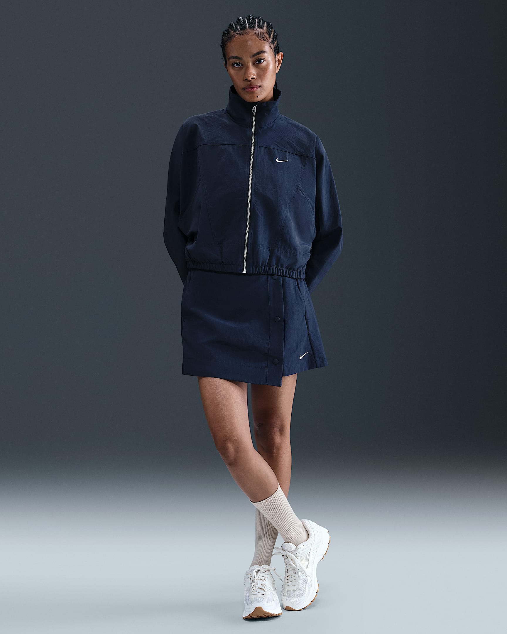 Nike Sportswear Essential Women's Woven Skort - Midnight Navy/Sail
