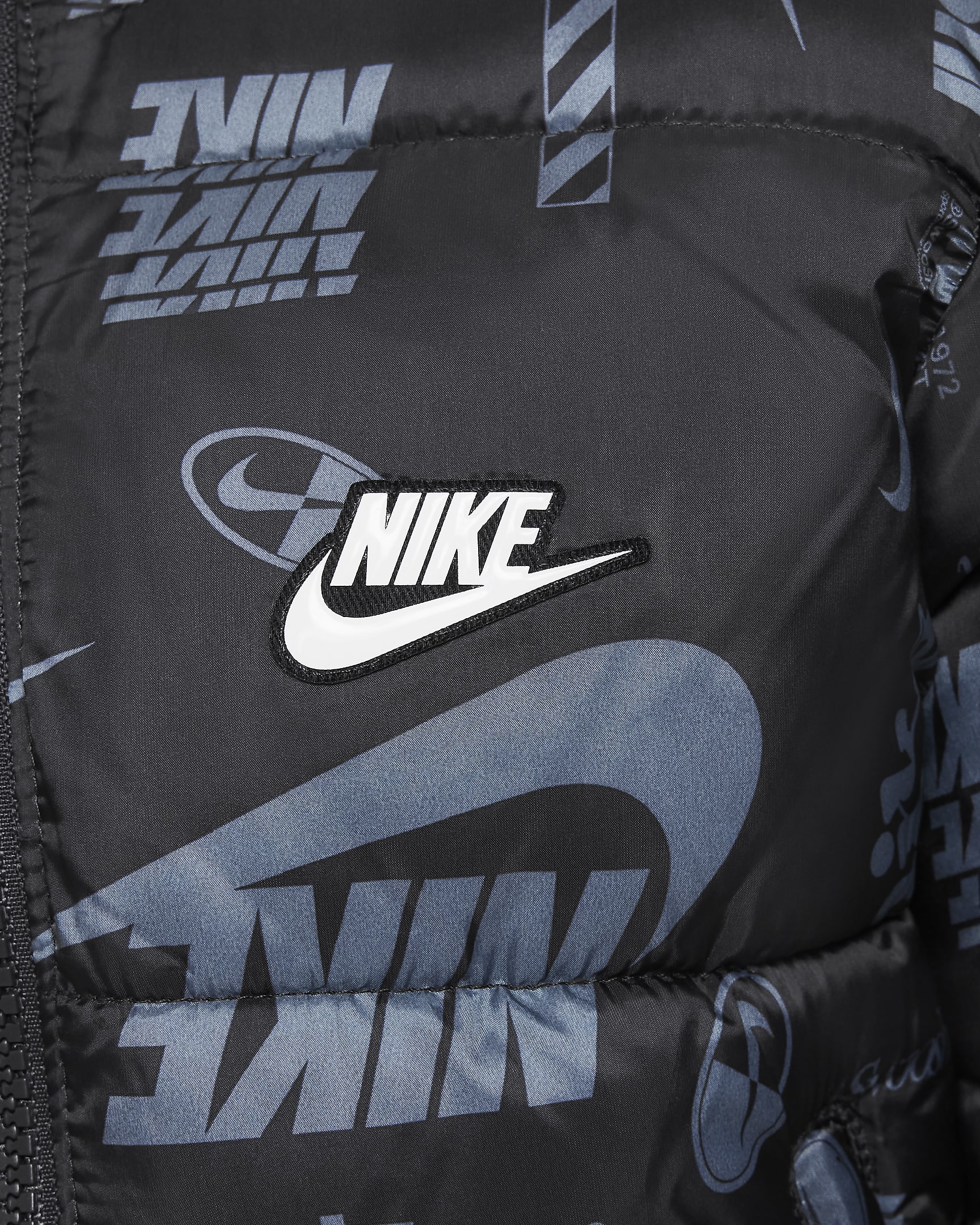 Chamarra acolchada con logo DNA infantil Nike - Negro