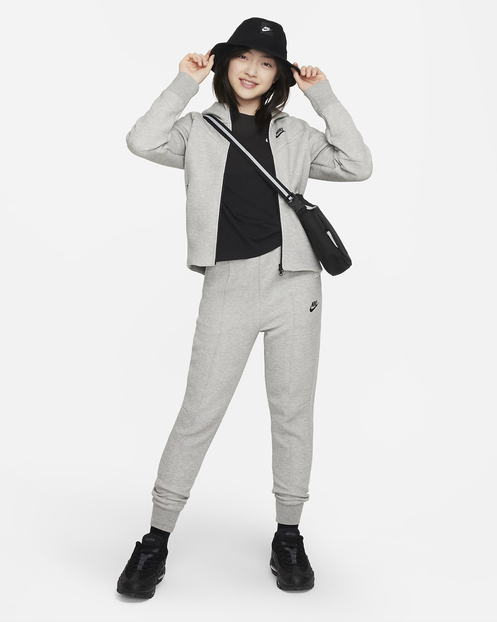 Nike Sportswear Tech Fleece Big Kids' (girls') Full-zip Hoodie. Nike.com