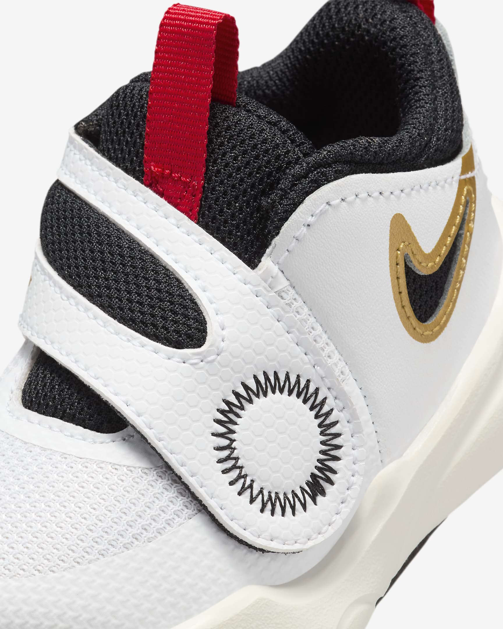 Nike Team Hustle D 11 Baby/Toddler Shoes - White/Metallic Gold/University Red/Black