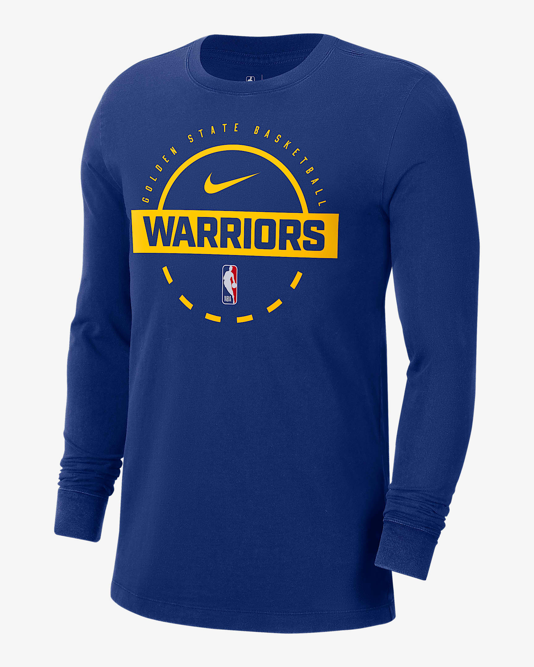 Golden State Warriors Men's Nike NBA Practice Long-Sleeve T-Shirt - Rush Blue