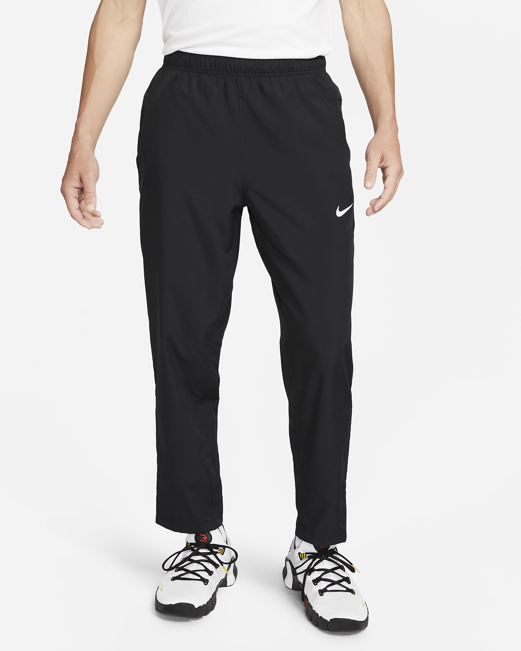 Nike Form 男款 Dri-FIT 開放式褲腳多功能長褲 - 黑色/黑色