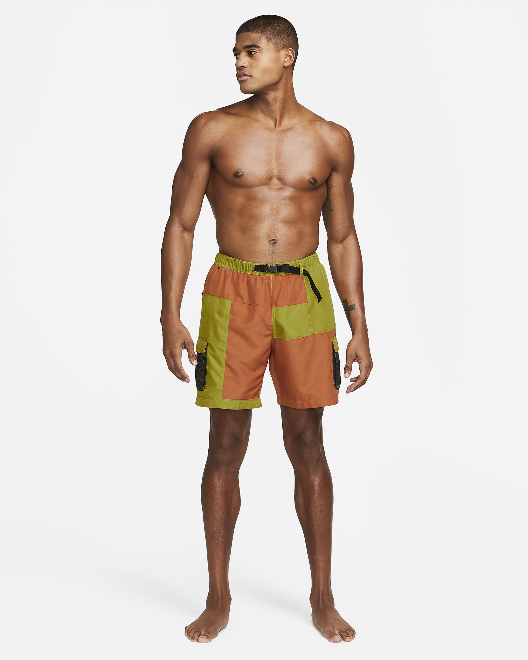 Nike Men's 7" Cargo Swim Volley Shorts - Moss