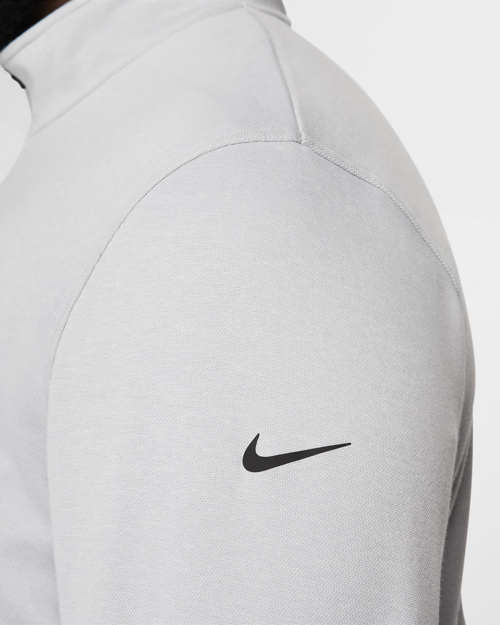 Nike Tour Parte de arriba de golf con media cremallera - Hombre - Light Smoke Grey/Negro