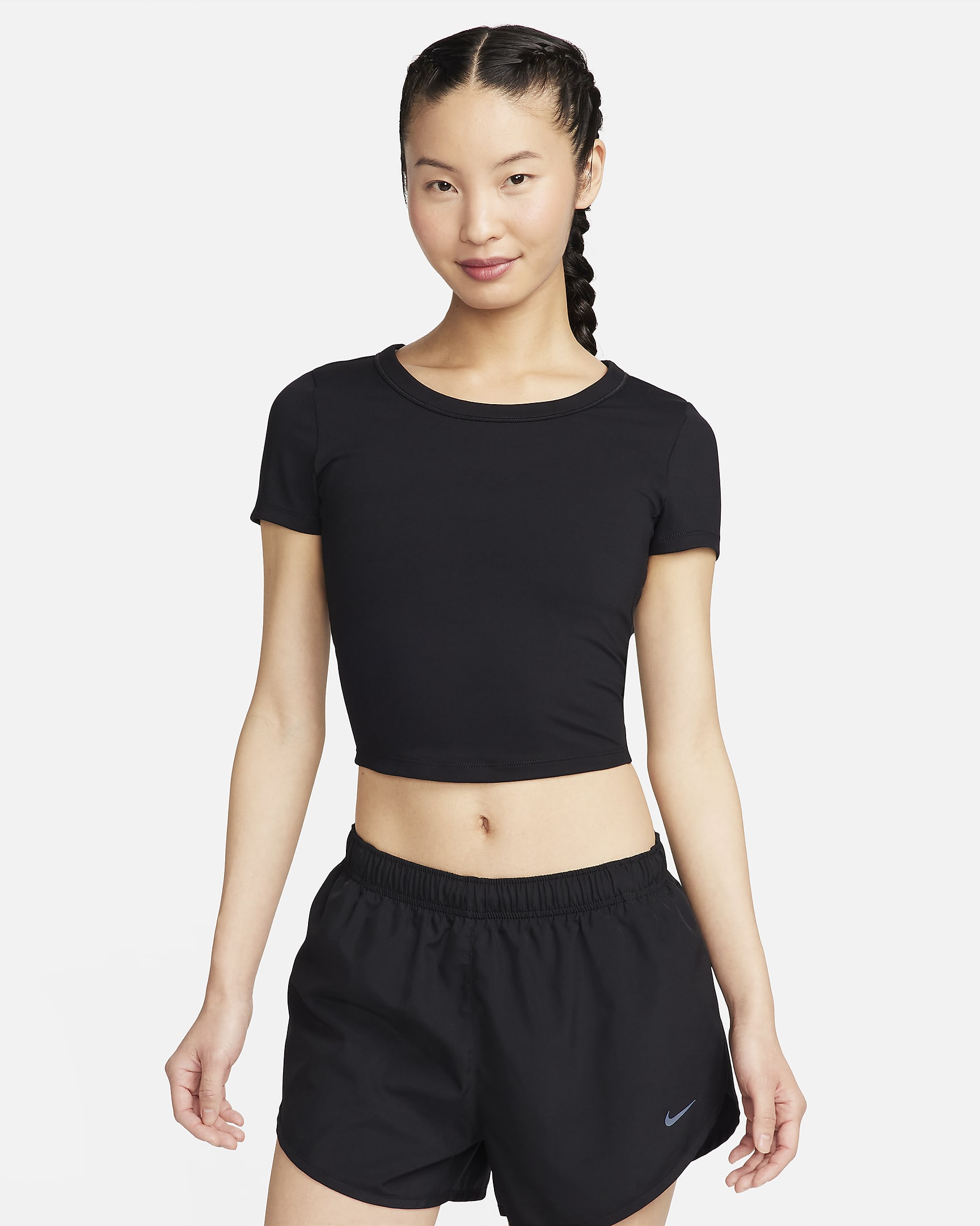 Nike One Fitted Women's Dri-FIT Short-Sleeve Cropped Top. Nike SG
