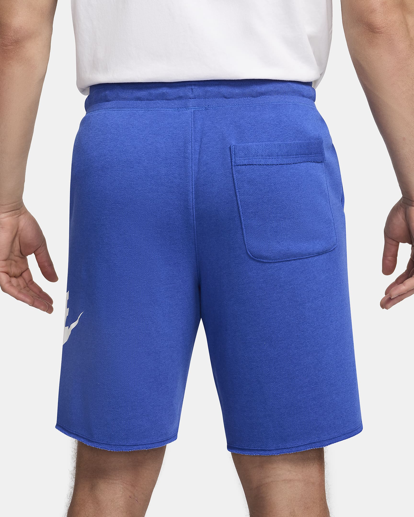 Shorts in French Terry Nike Club Alumni – Uomo - Game Royal/Bianco/Bianco