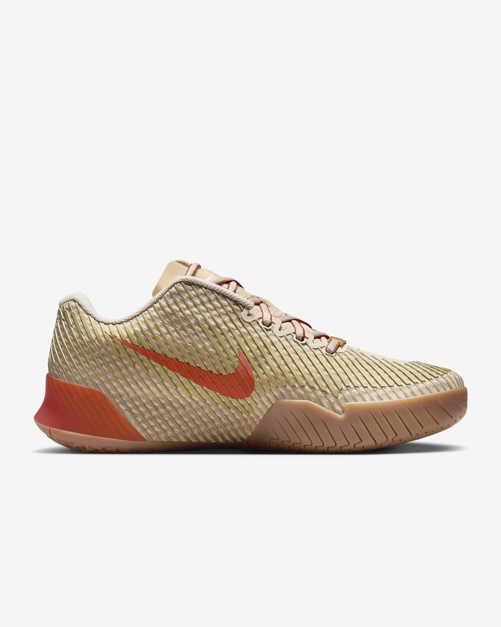 NikeCourt Vapor 11 Premium Women's Hard Court Tennis Shoes - Sanddrift/Rust Factor/Gum Medium Brown/Metallic Gold