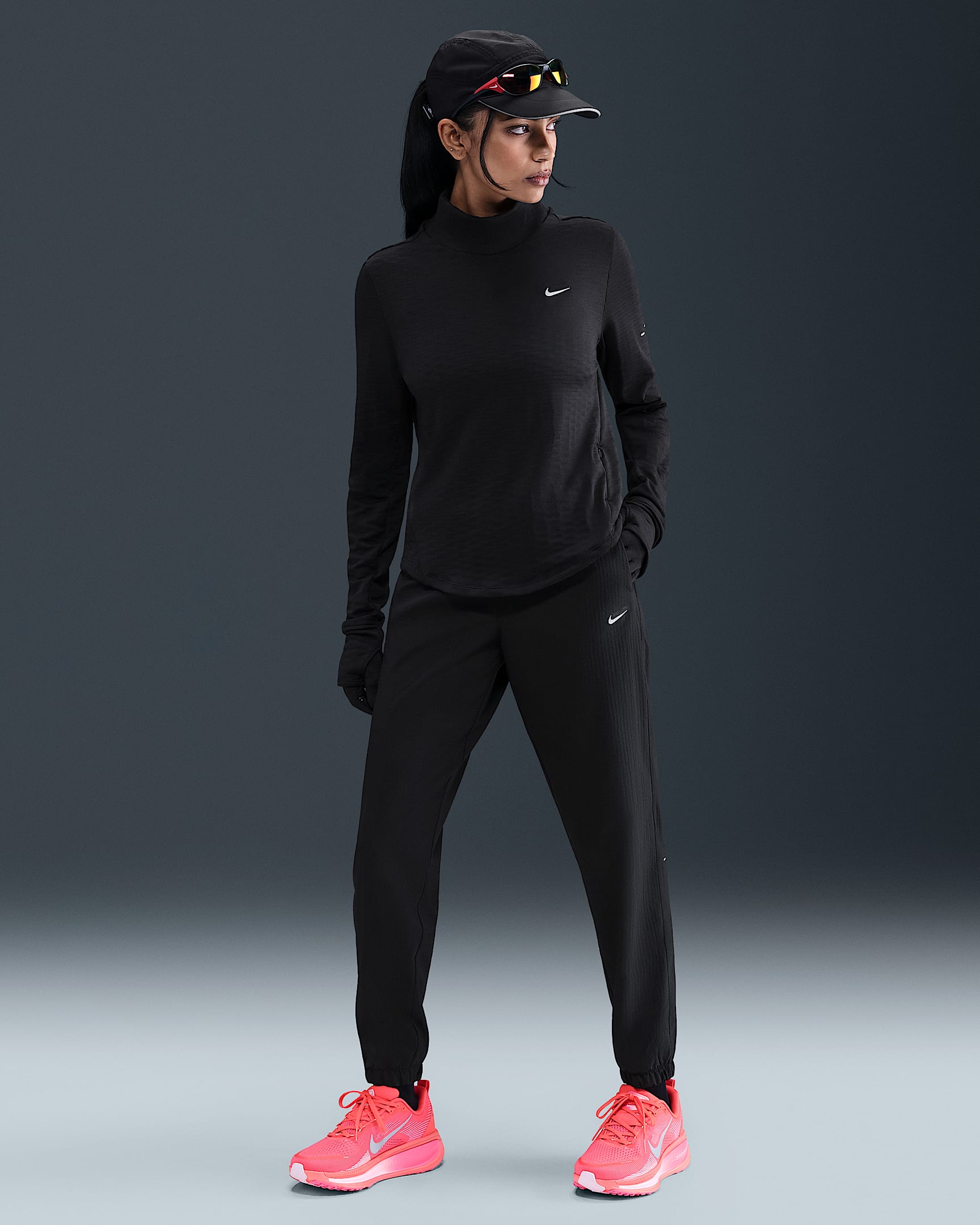 Nike Tempo Warm Women's Dri-FIT Mid-Rise Full-Length Running Trousers - Black