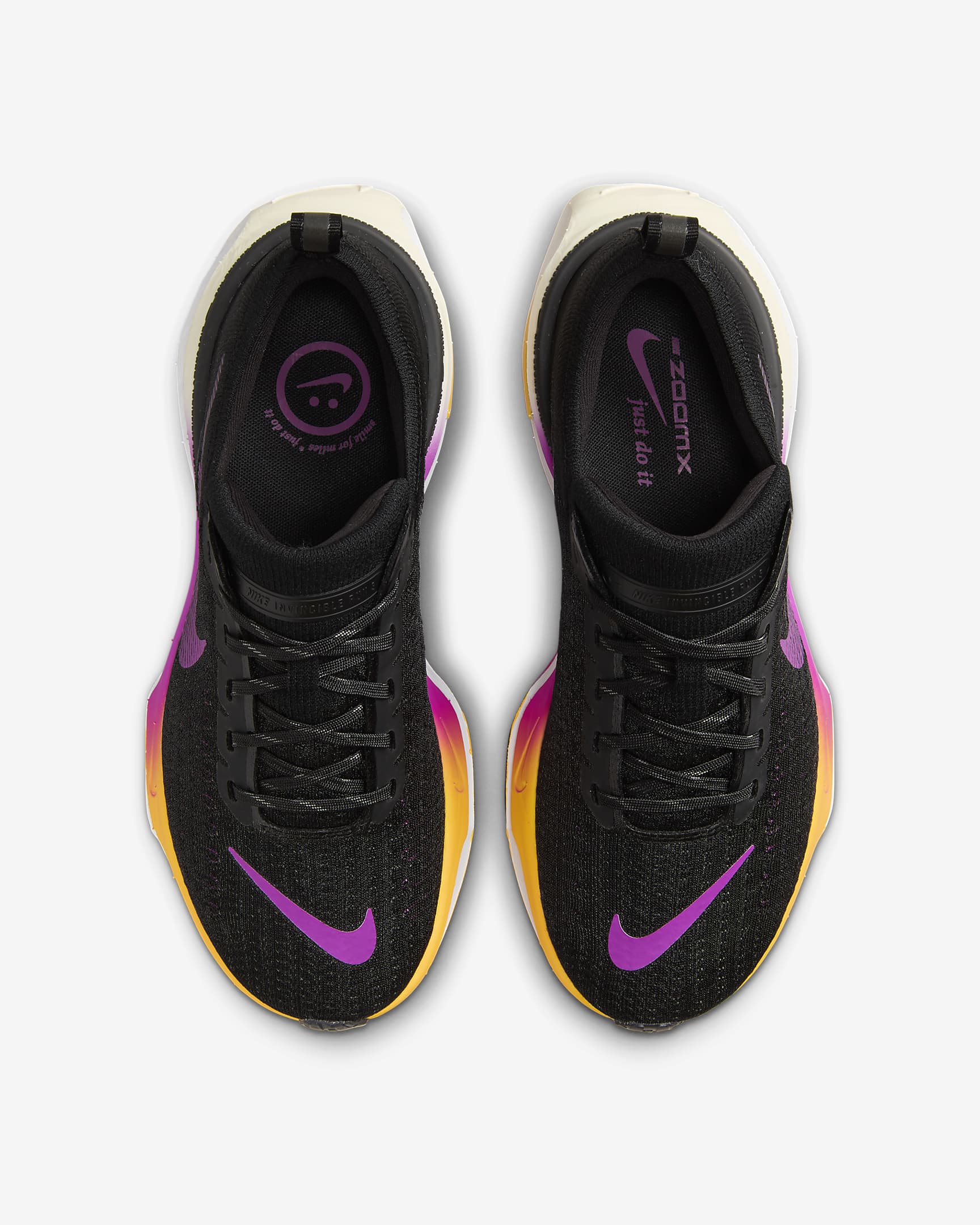 Tenis de correr en pavimento para mujer Nike Invincible 3 - Negro/Naranja láser/Leche de coco/Hipervioleta