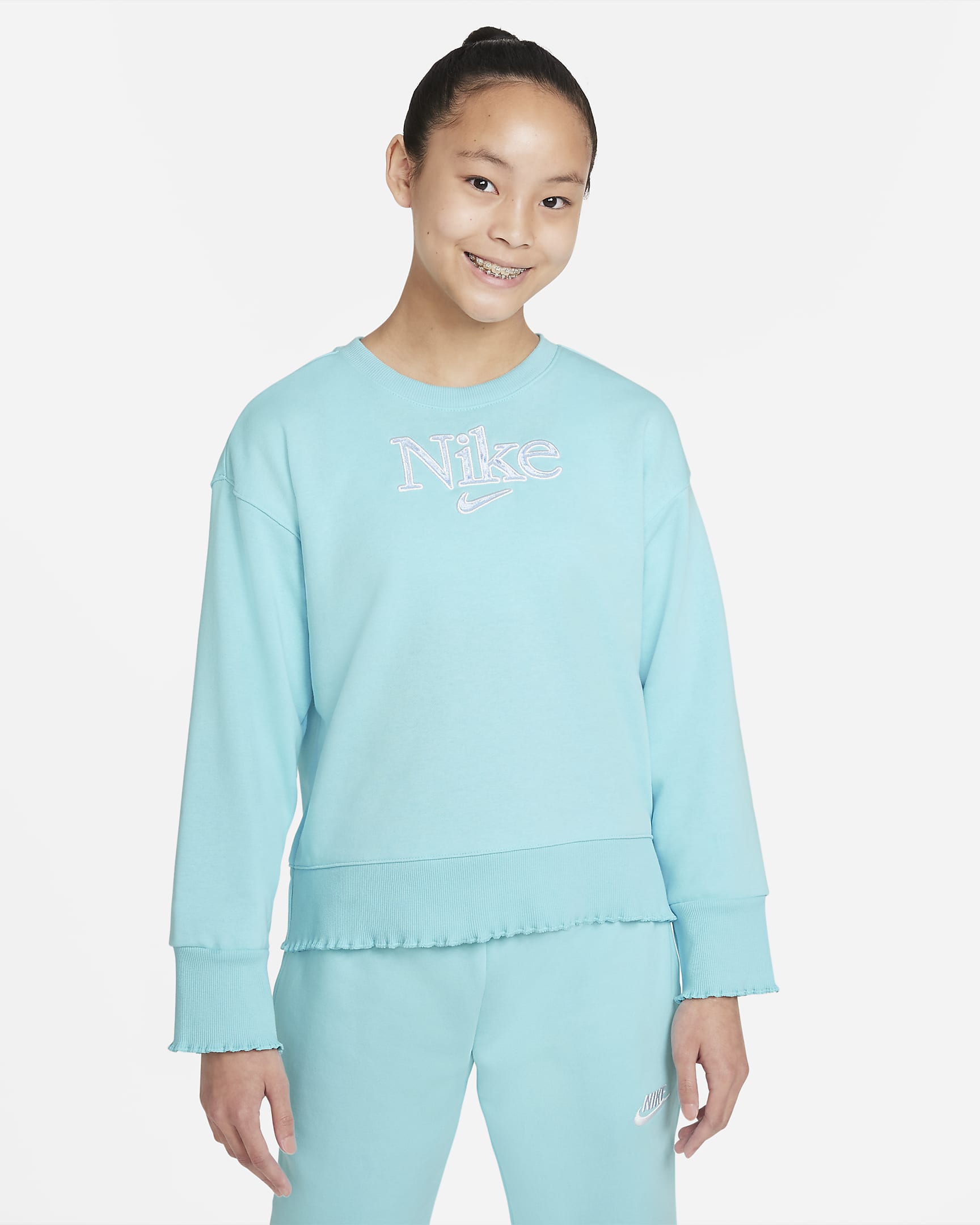 Nike Sportswear Big Kids' (Girls') Sweatshirt - Copa/Polar