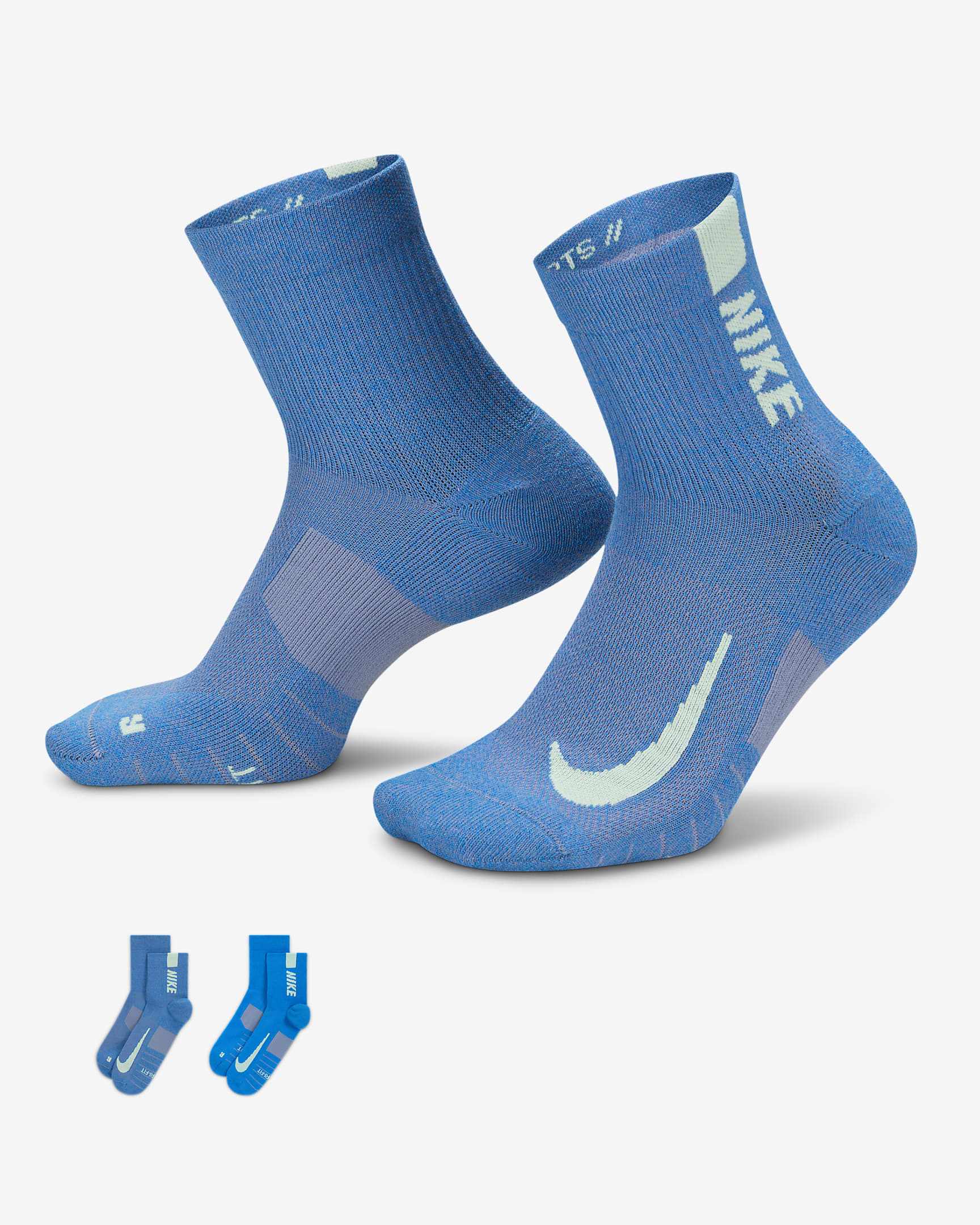 Nike Multiplier Running Knöchelsocken (2 Paar) - Multi-Color