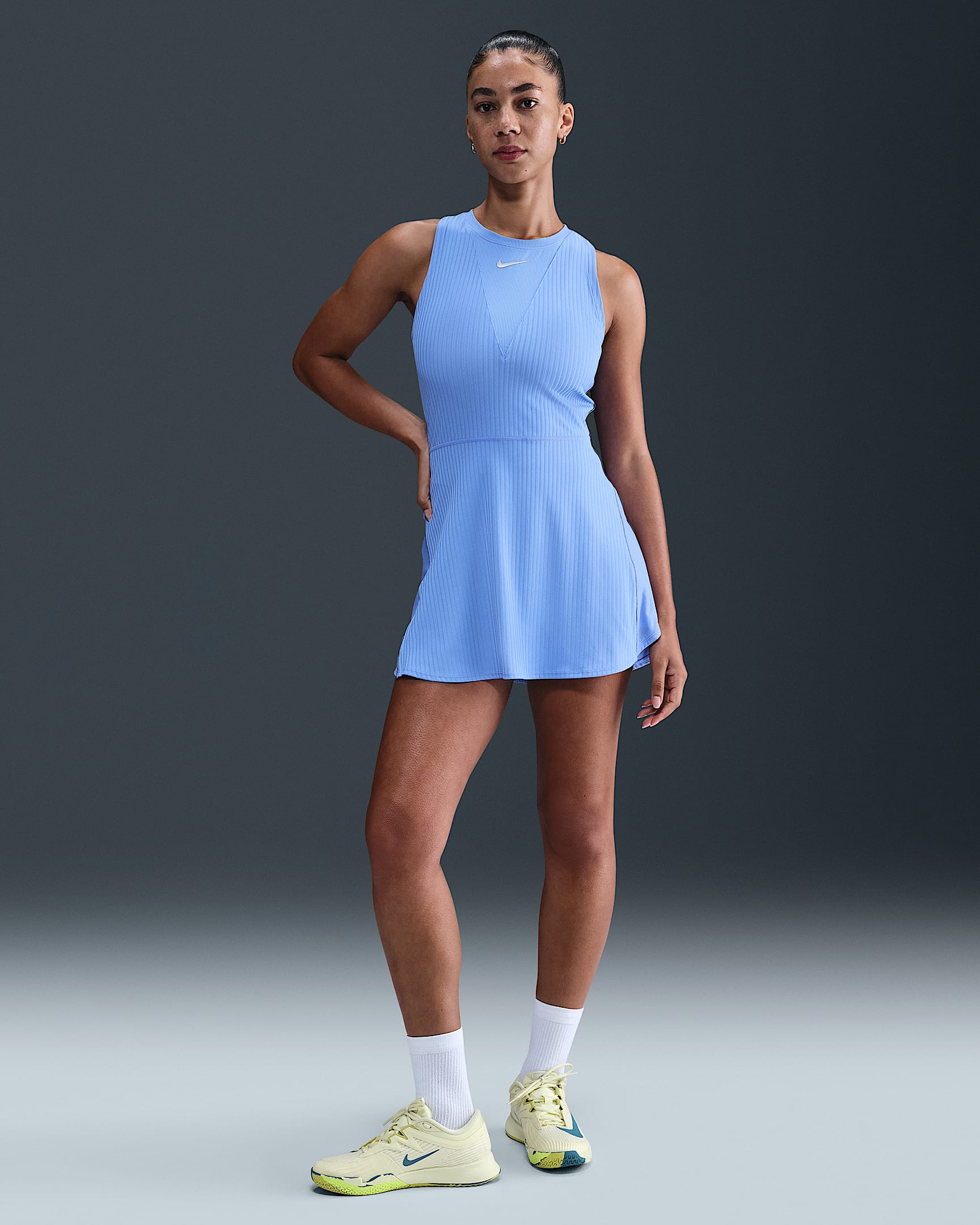 NikeCourt Slam Women's Dri-FIT Tennis Dress - Royal Pulse/Royal Pulse/Diffused Blue