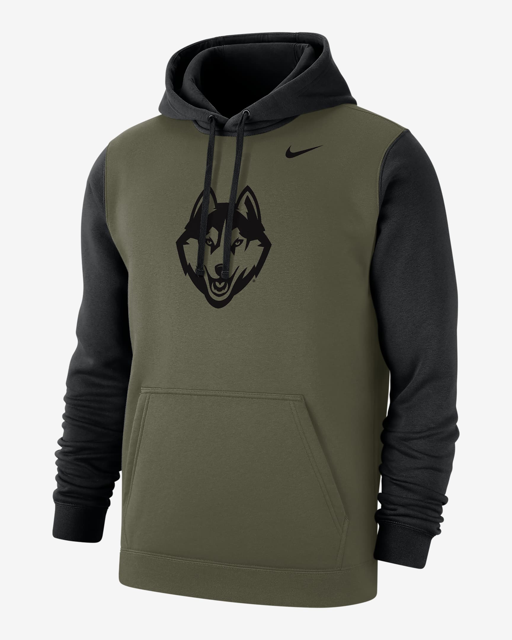UConn Olive Pack Men's Nike College Hoodie.