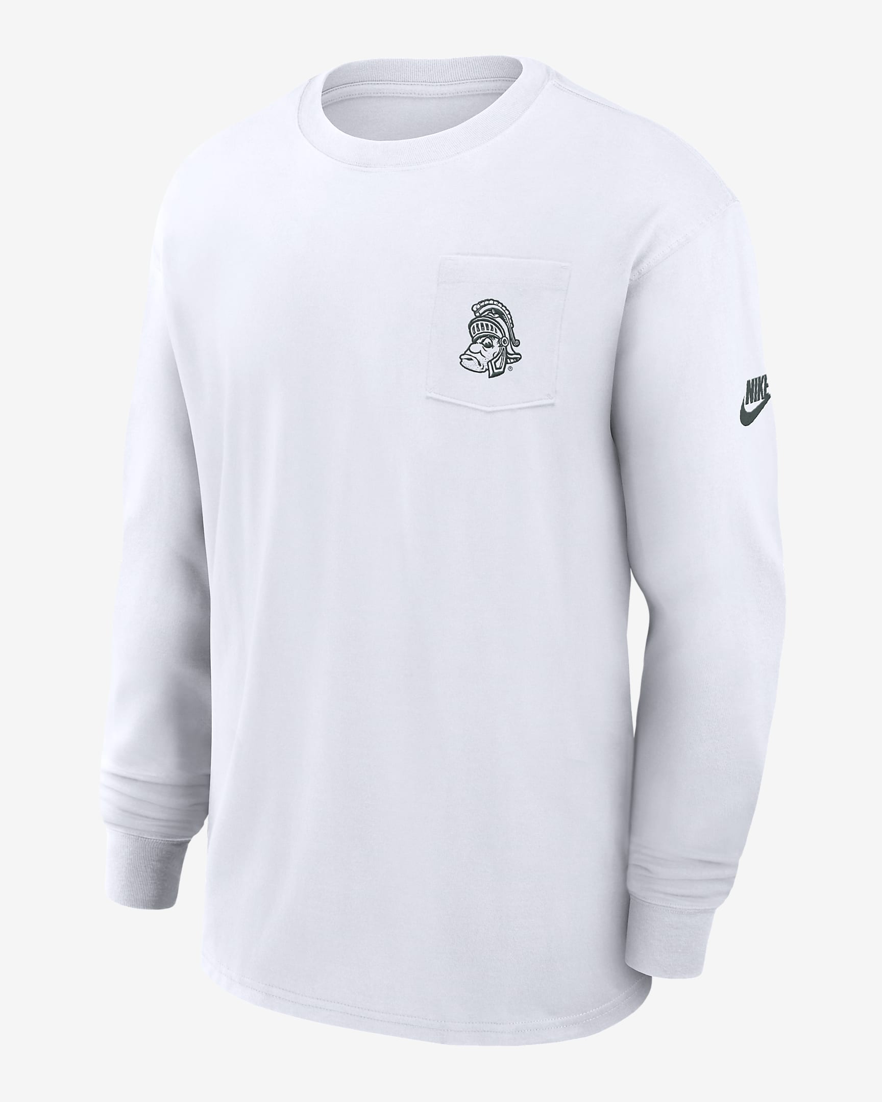 Michigan State Spartans Legacy Max90 Pocket Men's Nike College Long-Sleeve T-Shirt - White