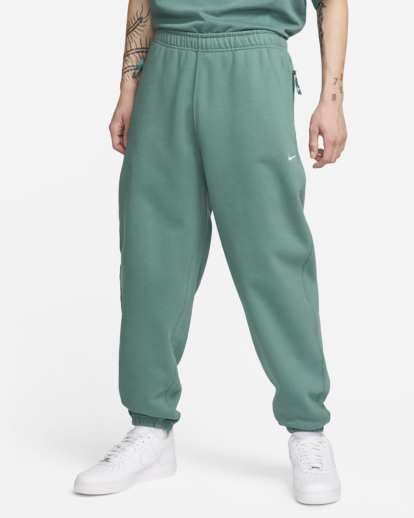 Pantalon en tissu Fleece Nike Solo Swoosh pour Homme - Bicoastal/Blanc