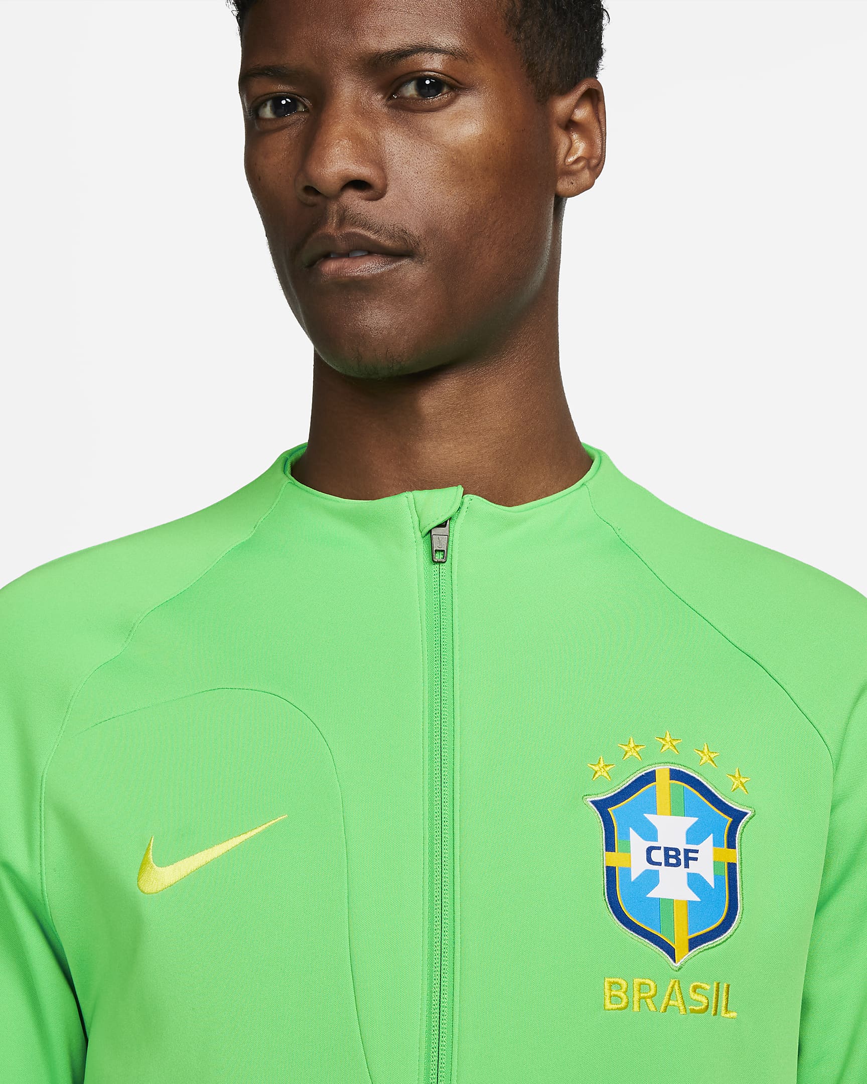 Chamarra de fútbol de tejido Knit Brasil Academy Pro para hombre. Nike.com