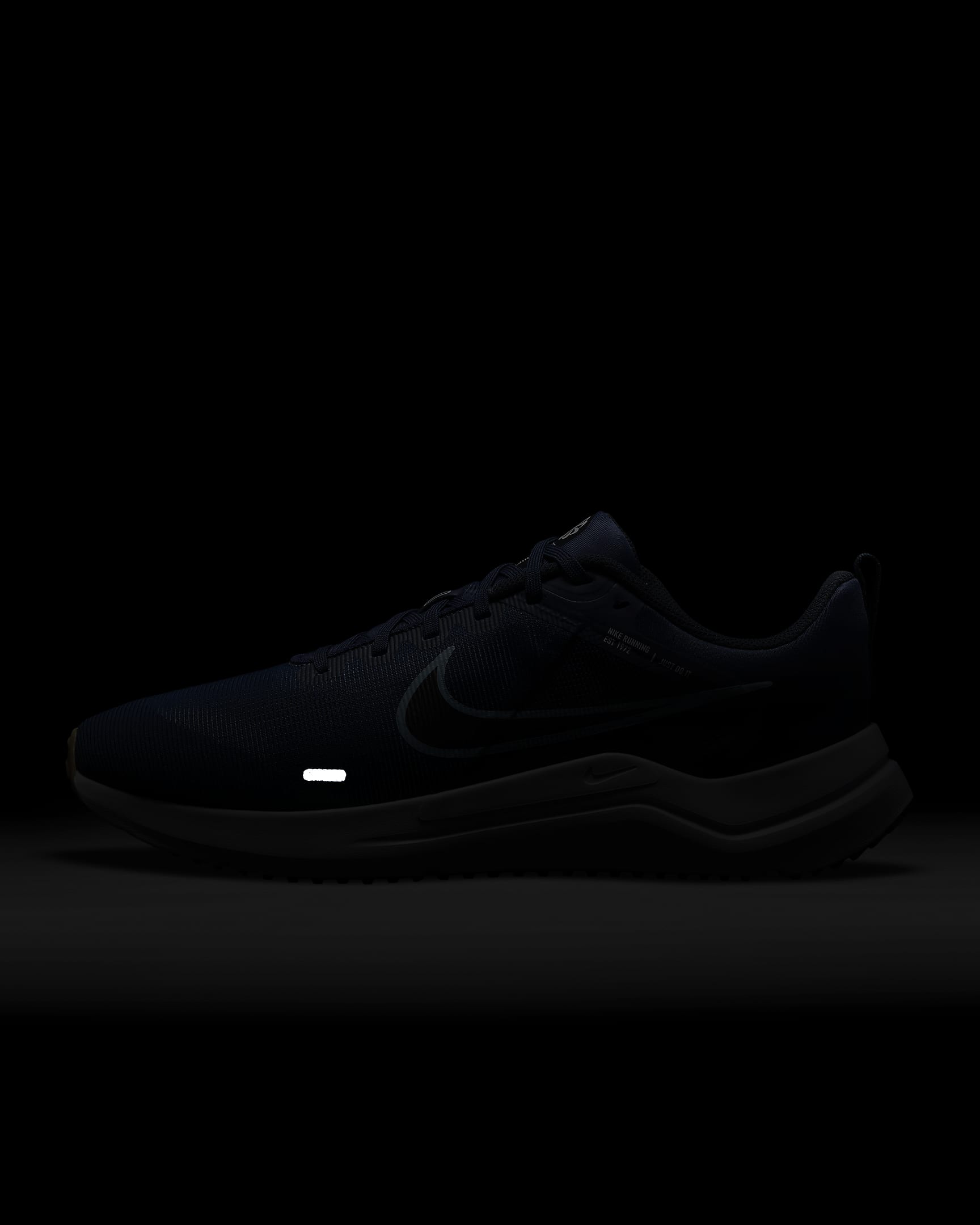 Nike Downshifter 12 Men's Road Running Shoes - Midnight Navy/Dark Obsidian/Pure Platinum/Worn Blue