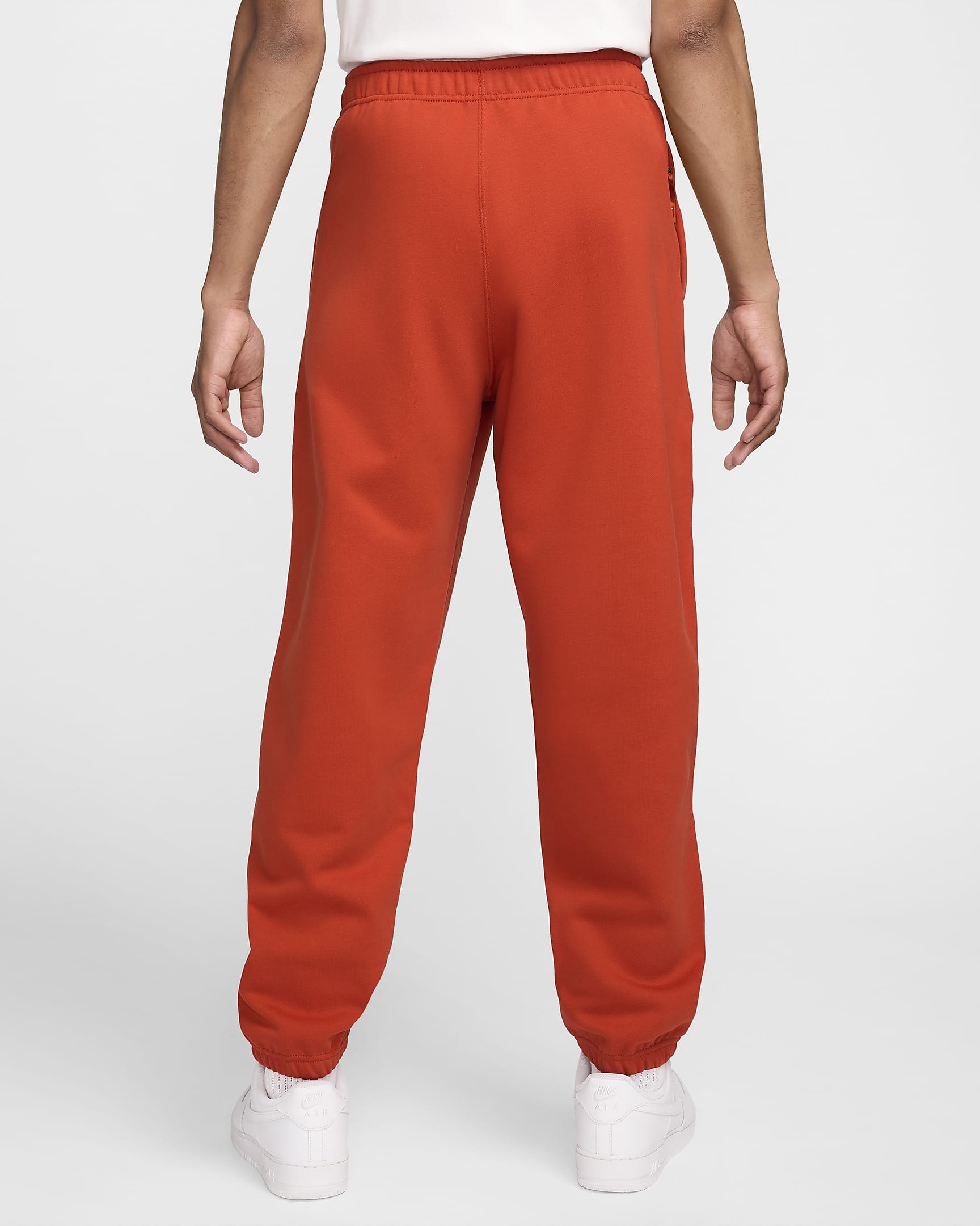 Nike Solo Swoosh Men's Fleece Trousers - Dragon Red/White