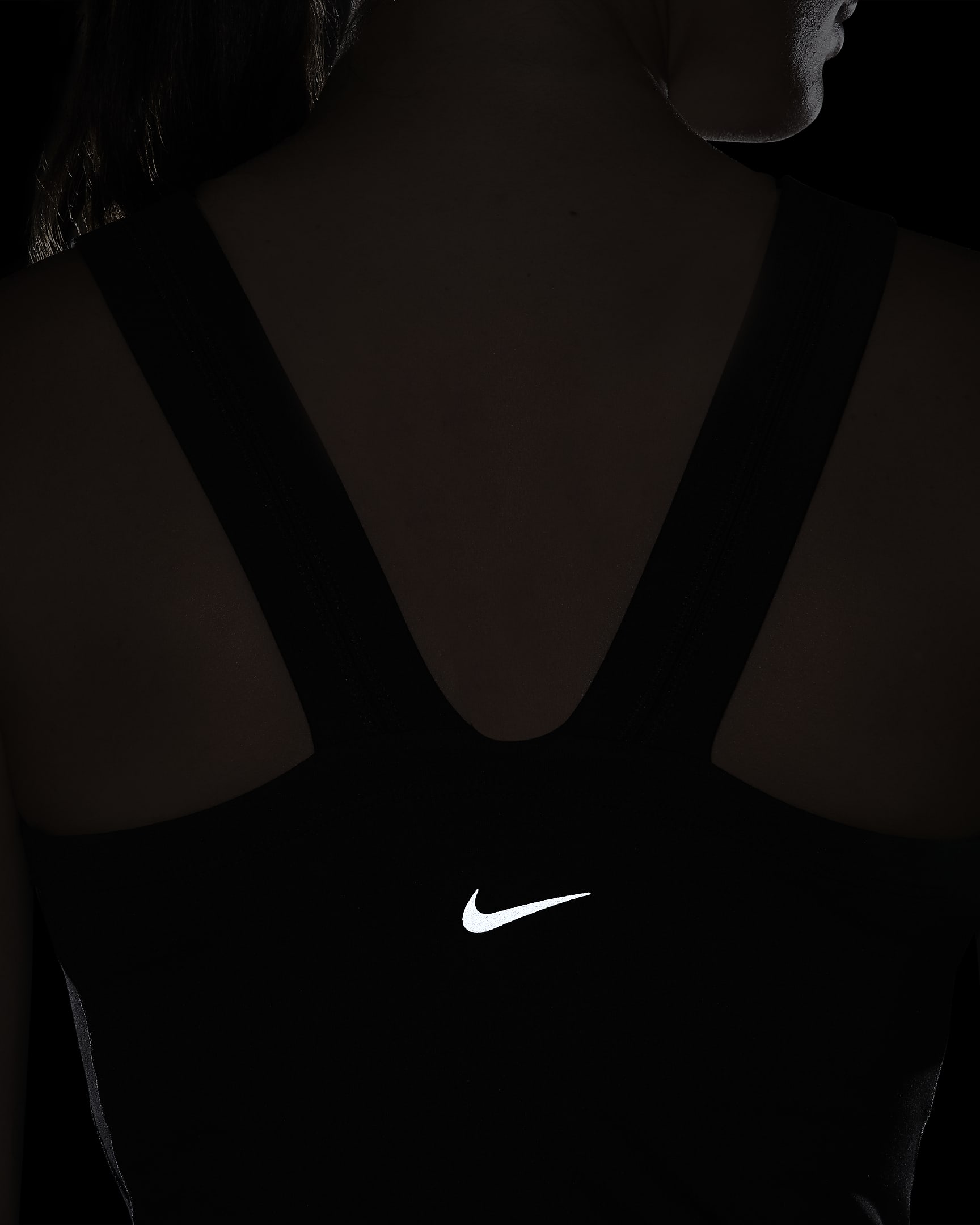 Nike One Fitted Women's Dri-FIT Strappy Cropped Tank Top - Black/Black