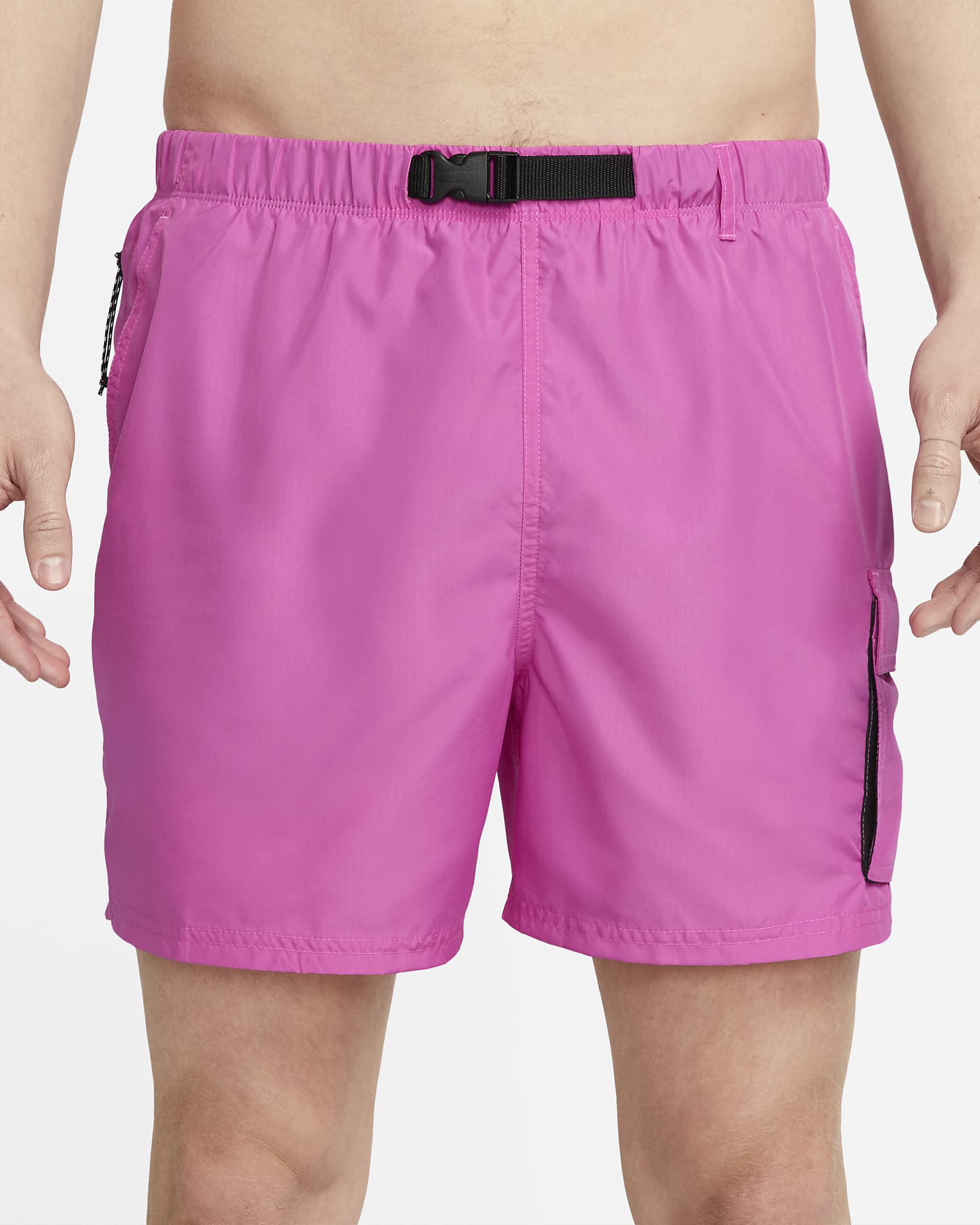 Nike Men's 5" Belted Packable Swim Trunks - Active Fuchsia