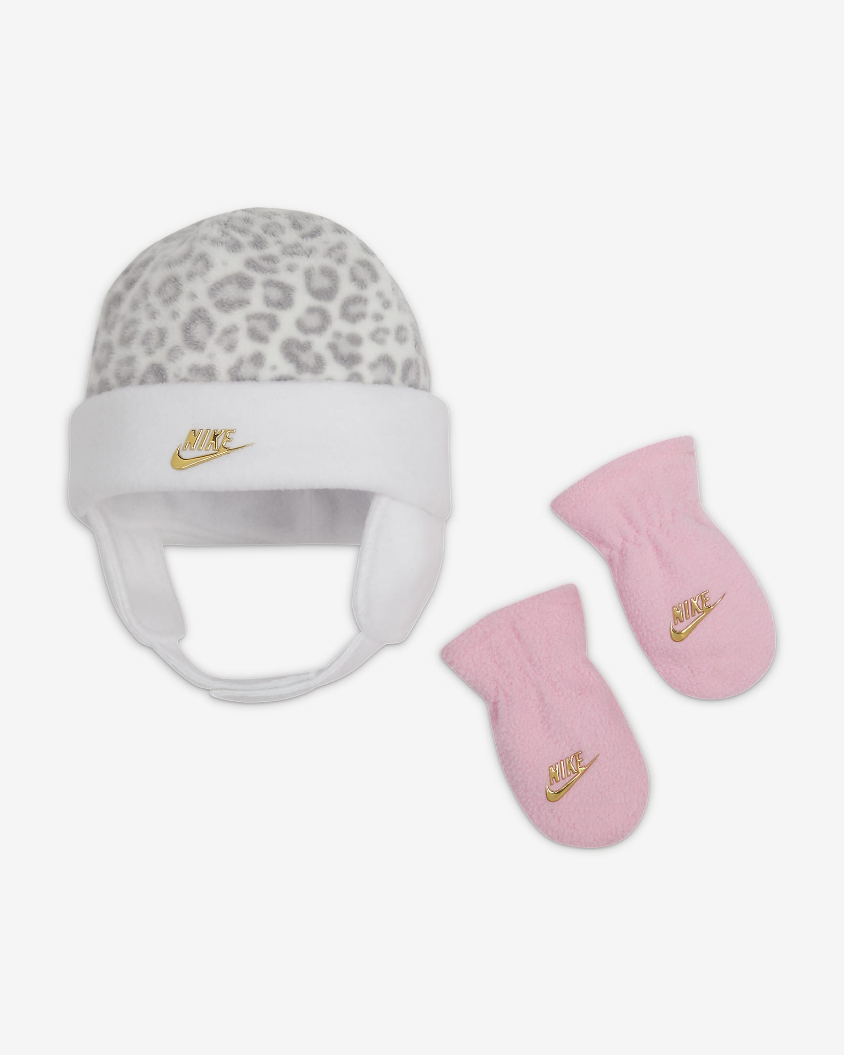 Nike Baby (12-24M) Hat and Mittens Set - White