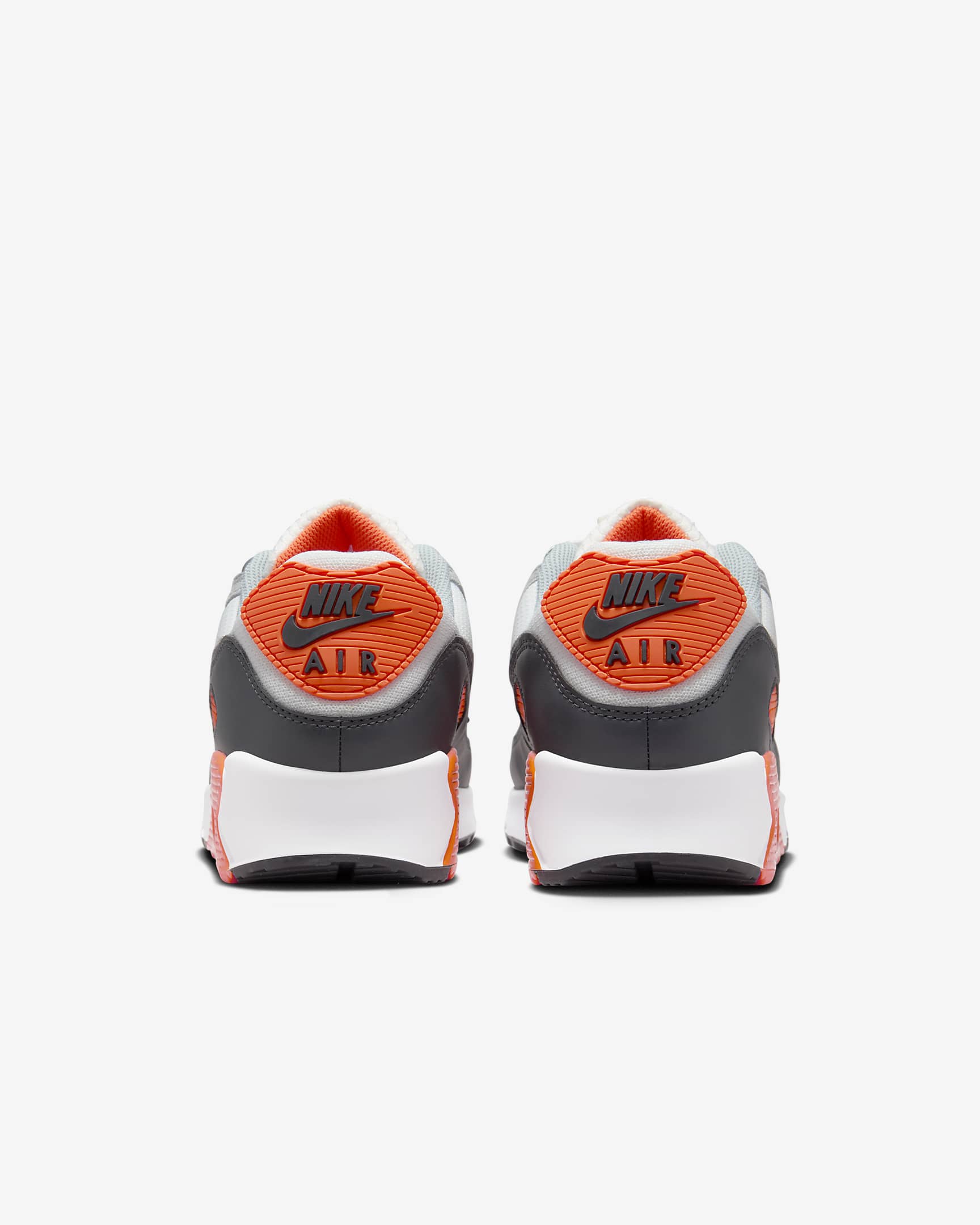 Chaussure Nike Air Max 90 pour homme - Summit White/Safety Orange/Dark Smoke Grey/Smoke Grey